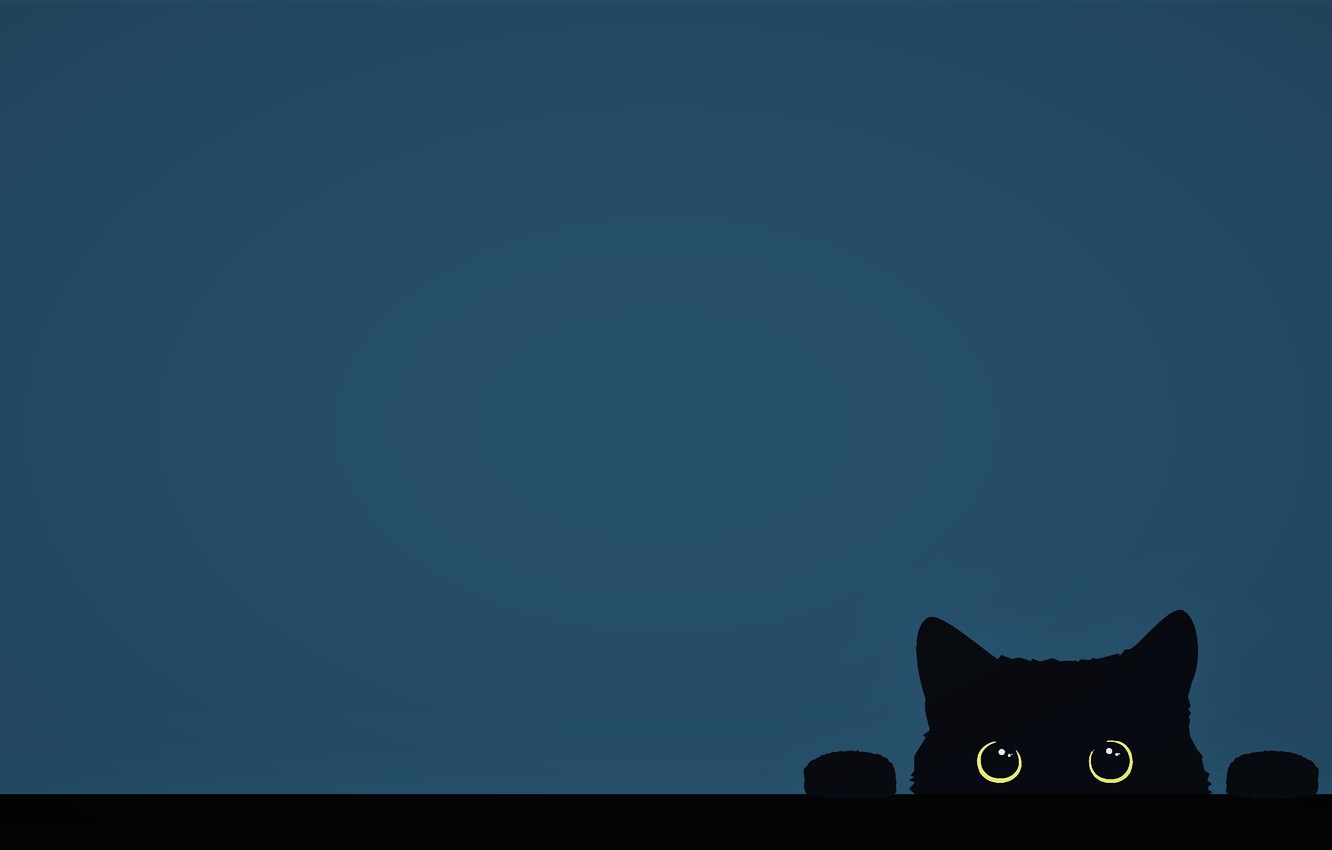 Cute Blue Eyes Minimal Artwork Wallpapers