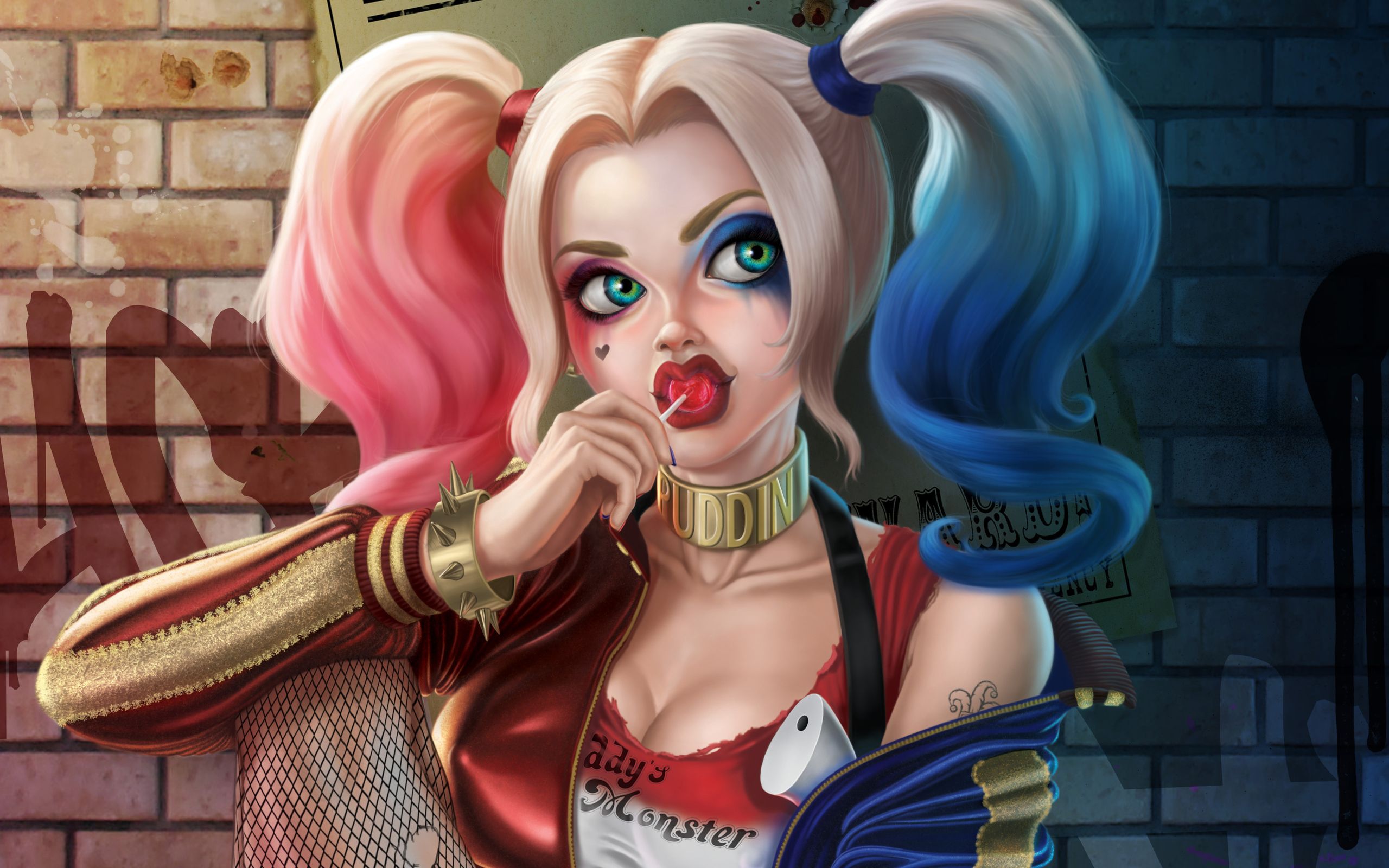 Cute Harley Quinn With Baseball Bat Wallpapers