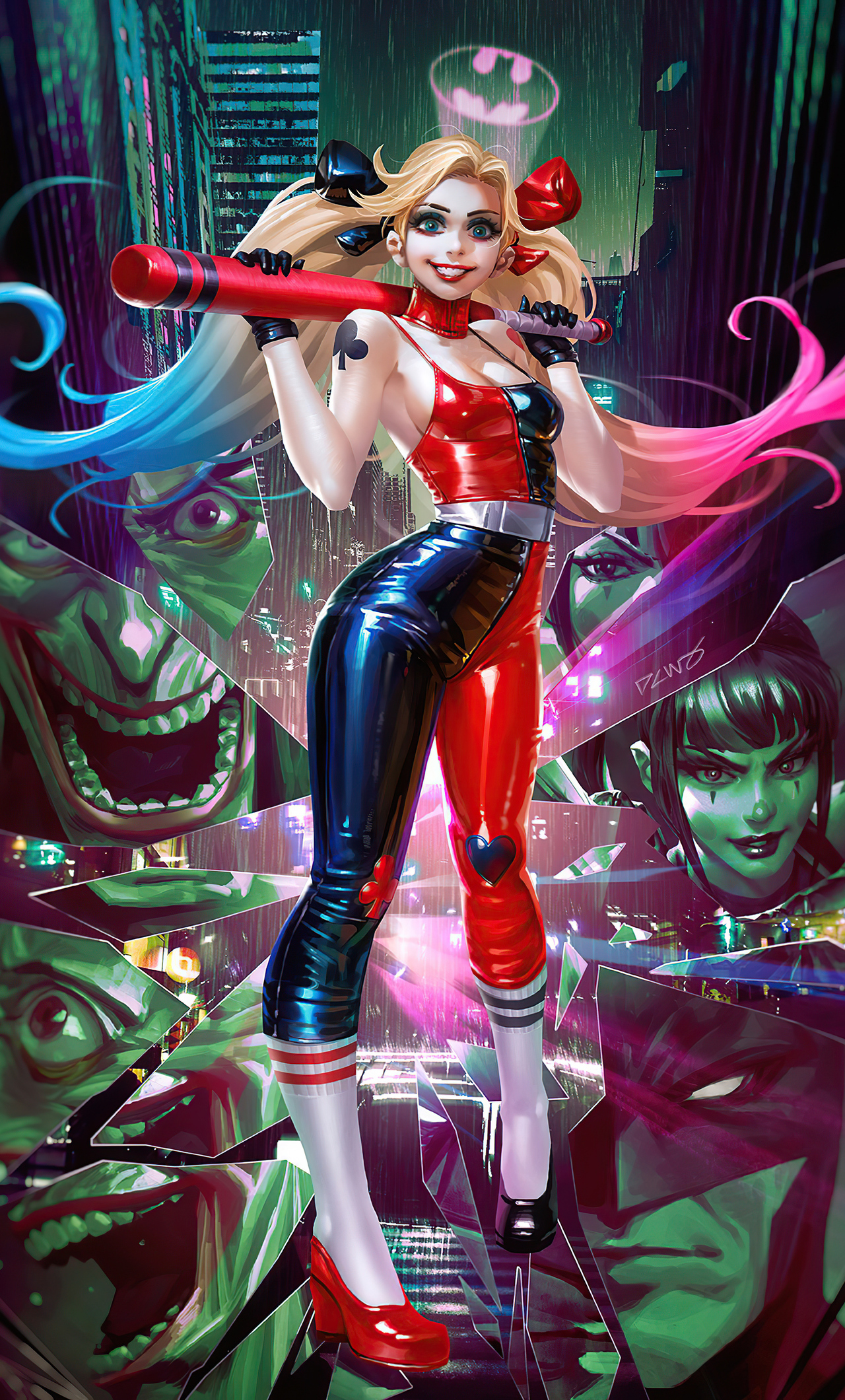 Cute Harley Quinn With Baseball Bat Wallpapers