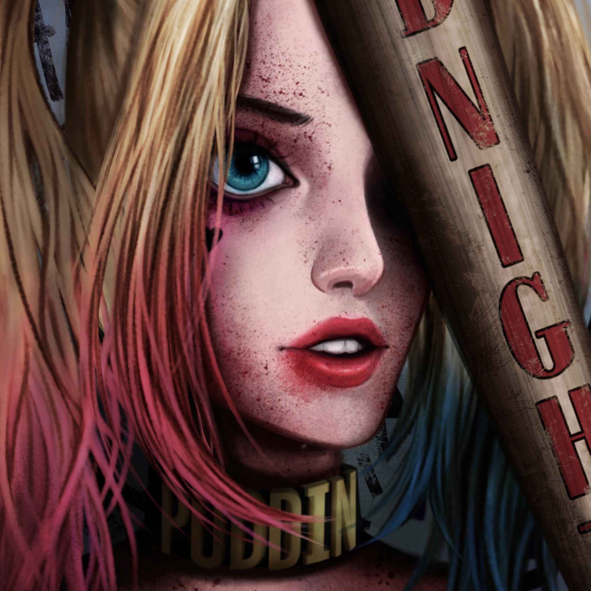 Cute Harley Quinn With Baseball Bat Wallpapers