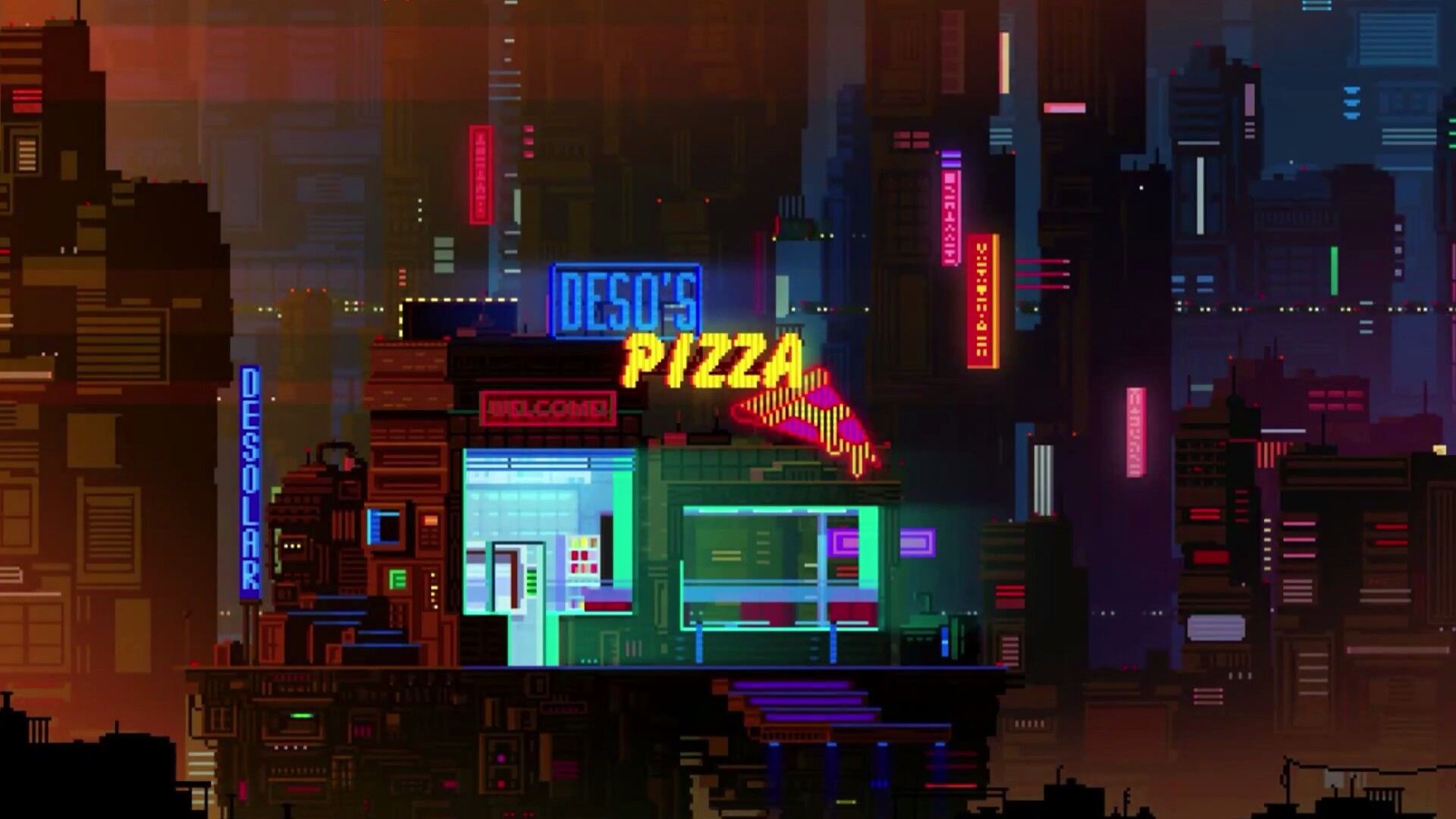 Cyberpunk City Pixel Art Wallpapers