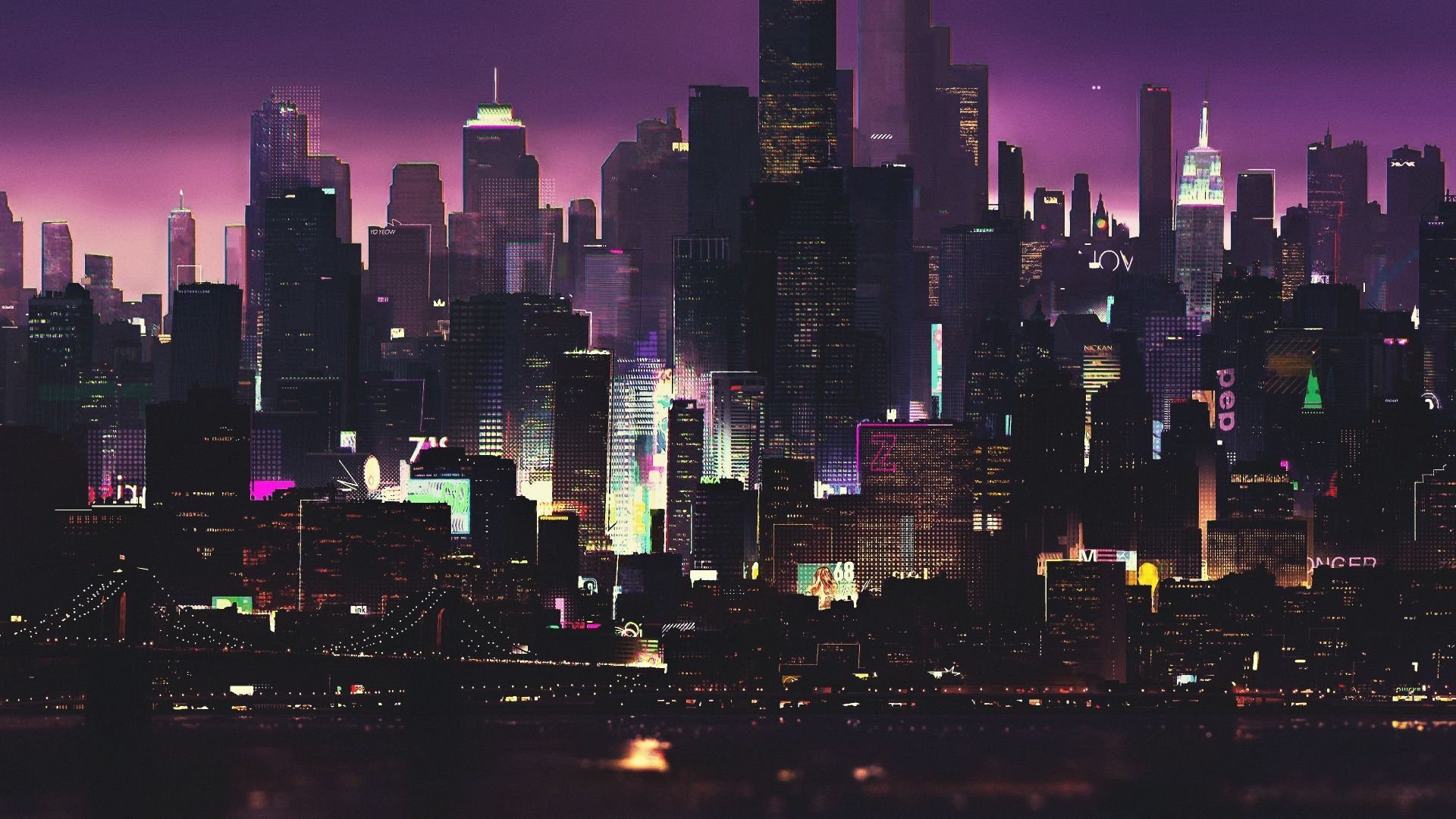 Cyberpunk City Pixel Art Wallpapers