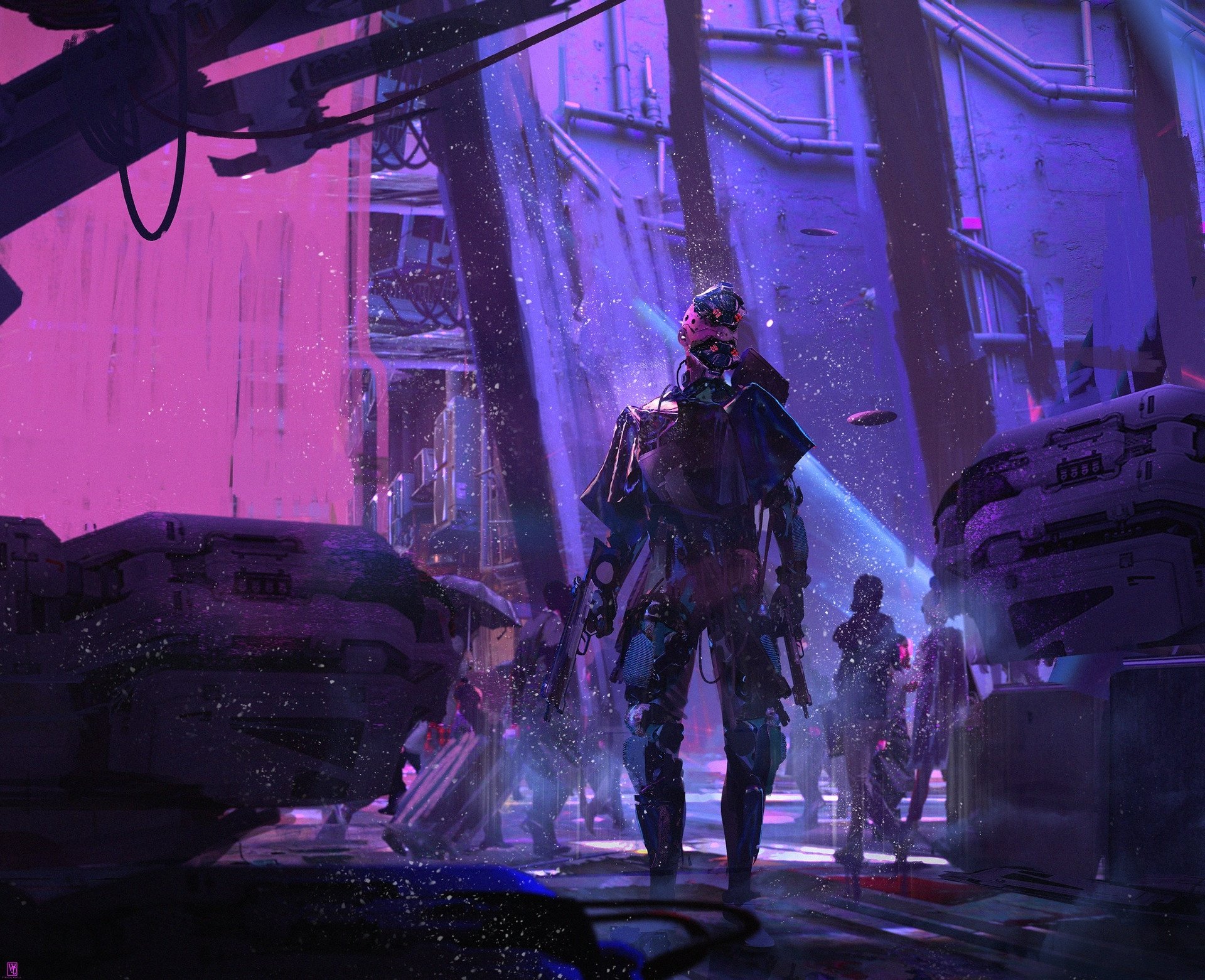 Cyberpunk Futuristic Warrior Wallpapers