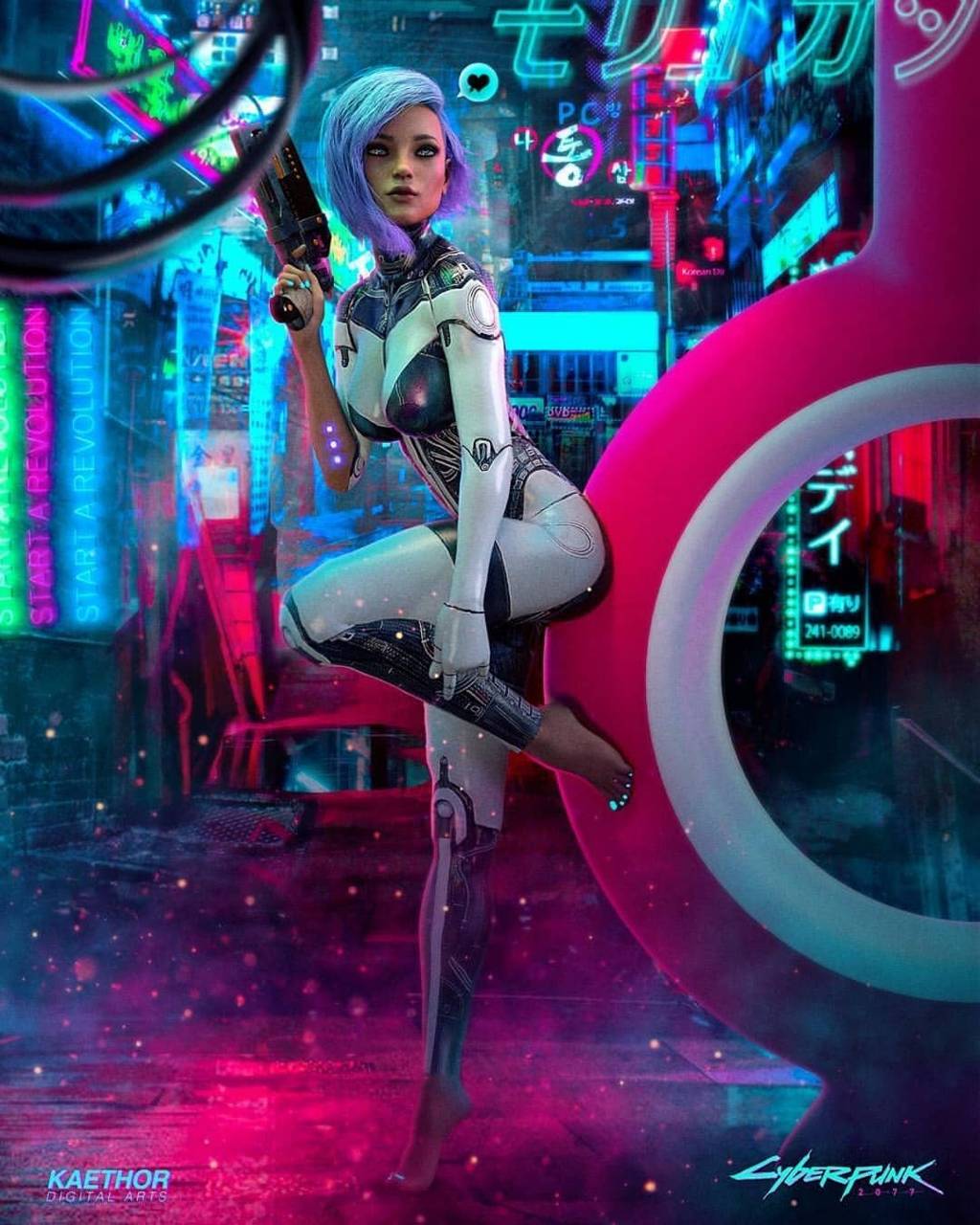 Cyberpunk Girl Dancing Wallpapers