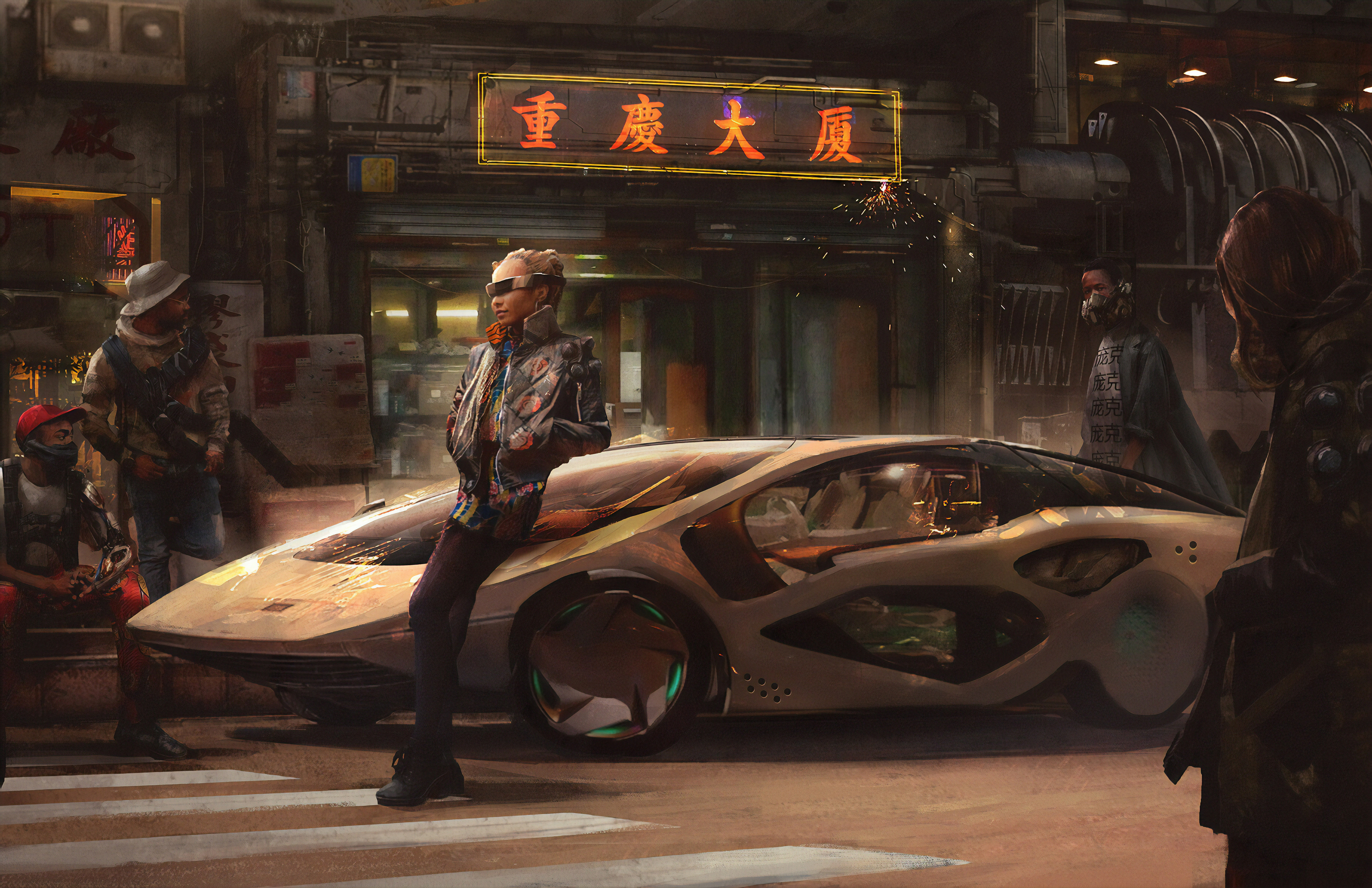 Cyberpunk Girl Futuristic Vehicle Wallpapers