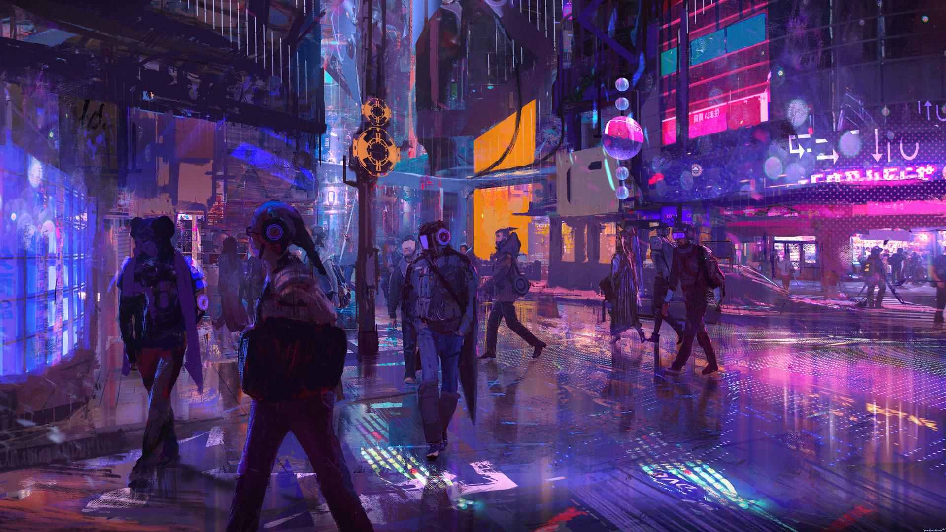 Cyberpunk Girl In City Wallpapers