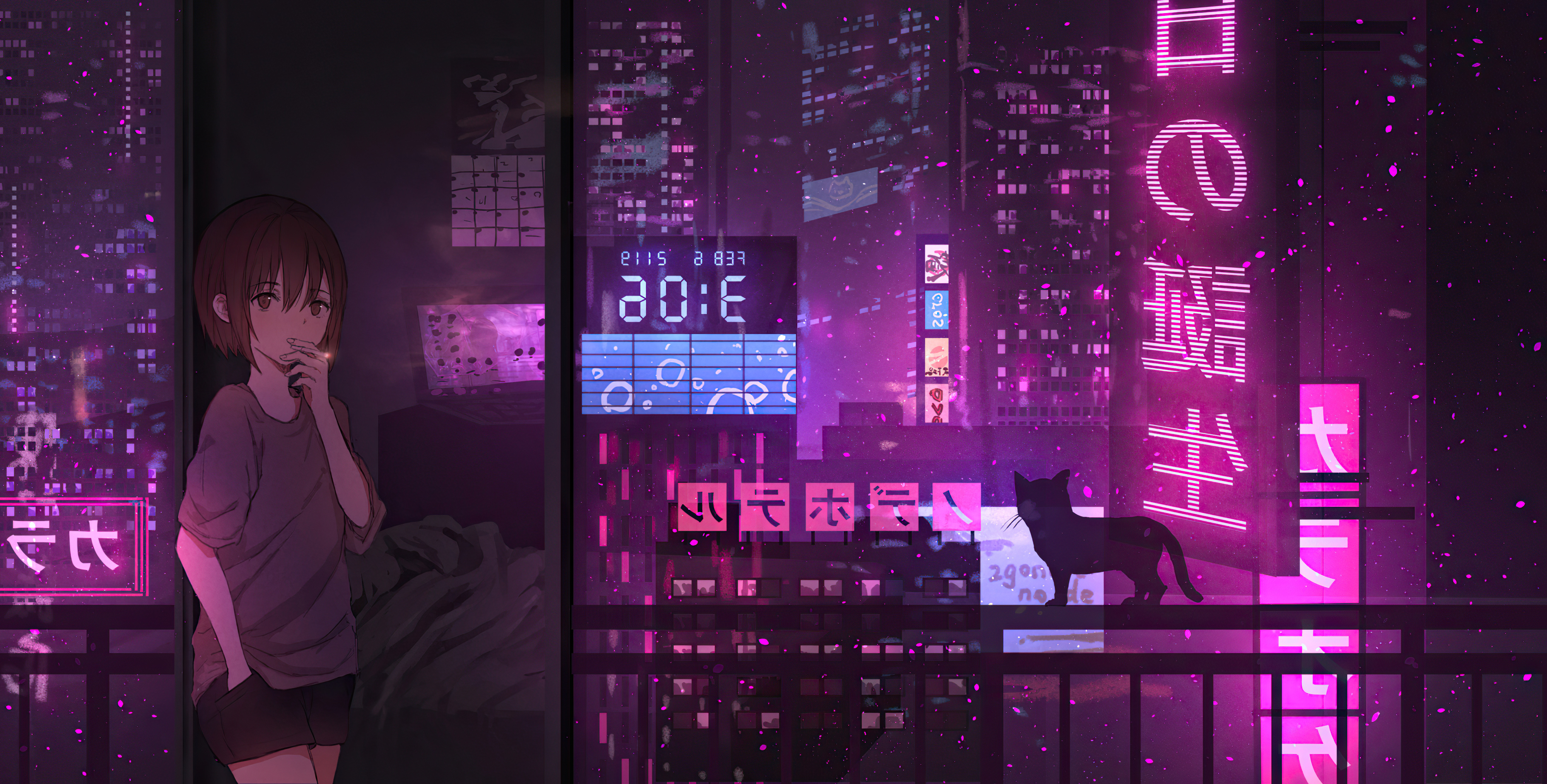 Cyberpunk Girl In City Wallpapers