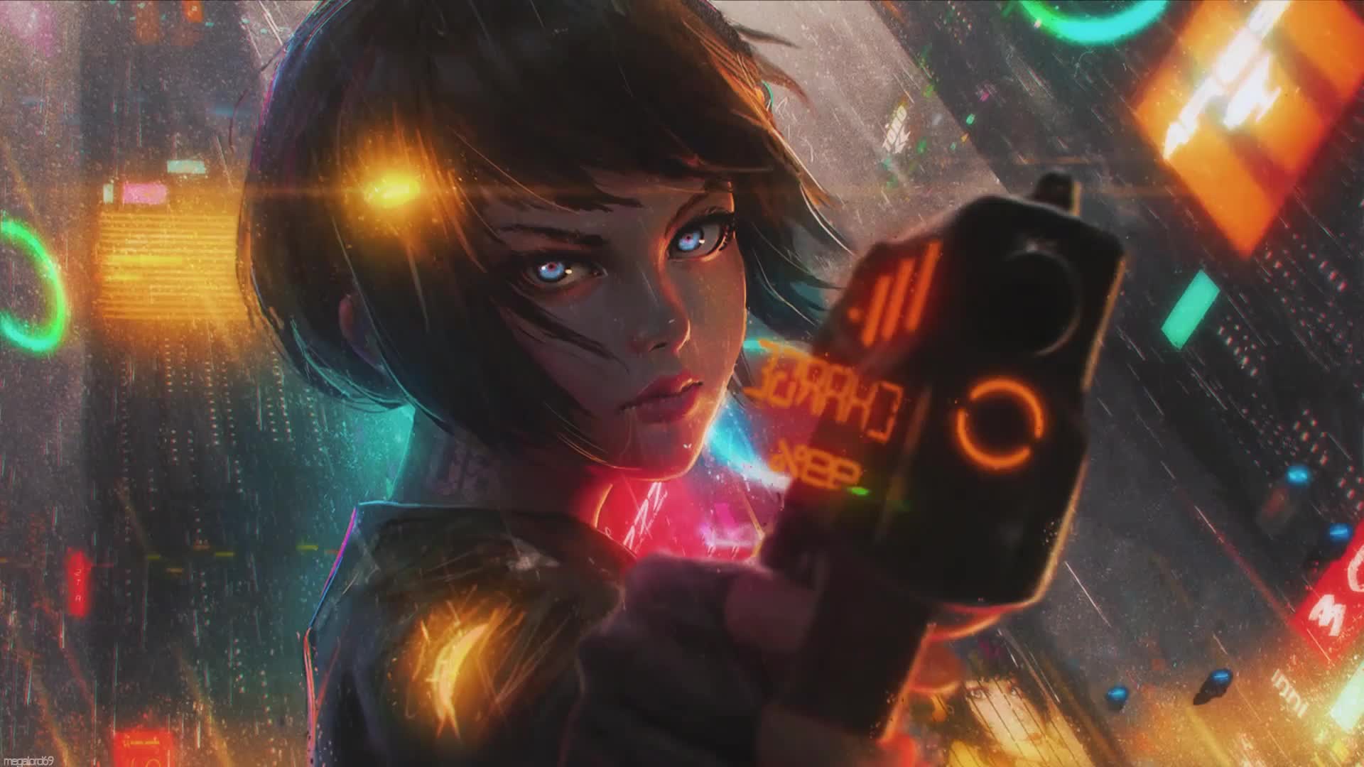 Cyberpunk Girl In City Wallpapers