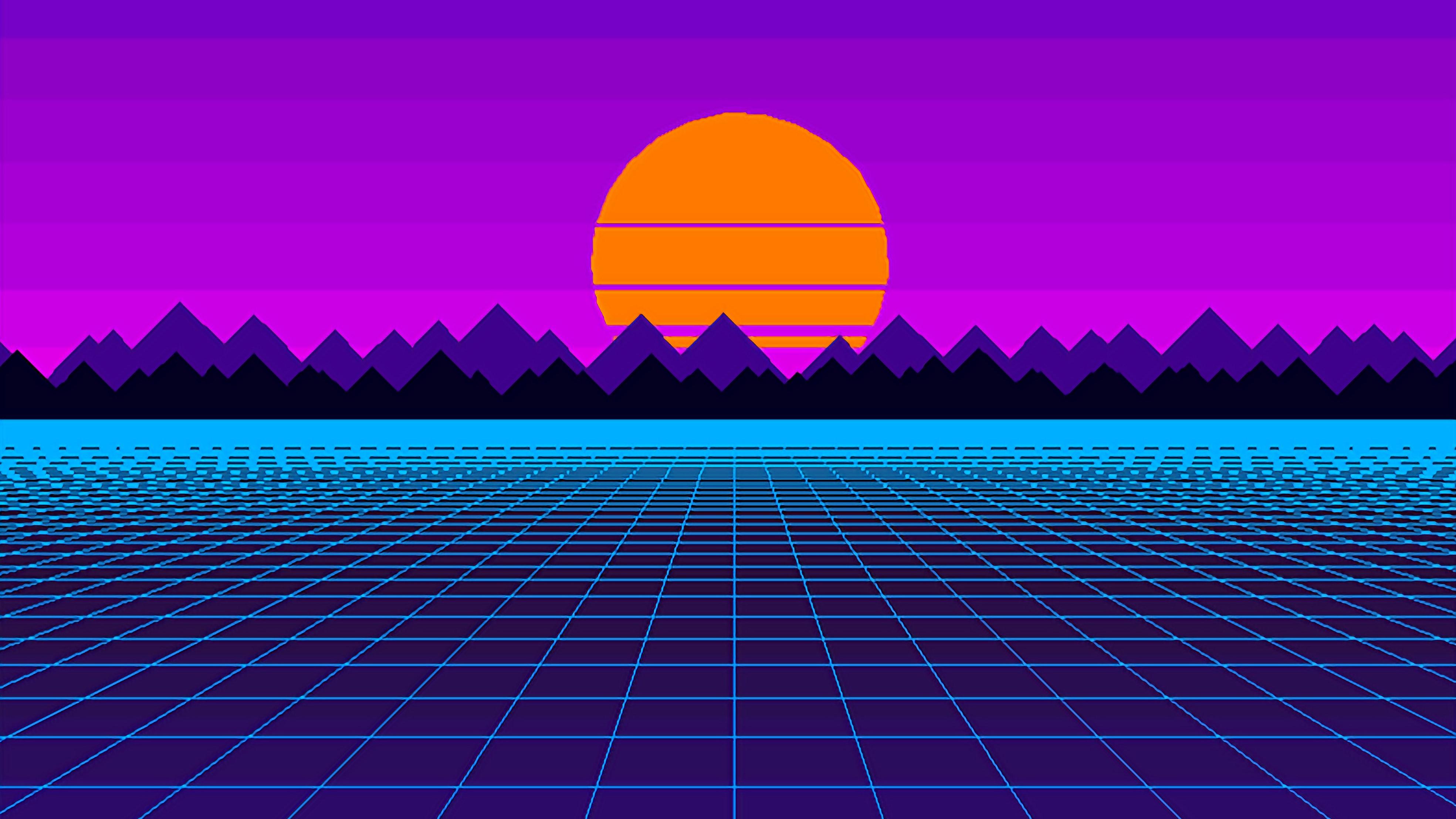 Cyberwave Purple Outrun Wallpapers