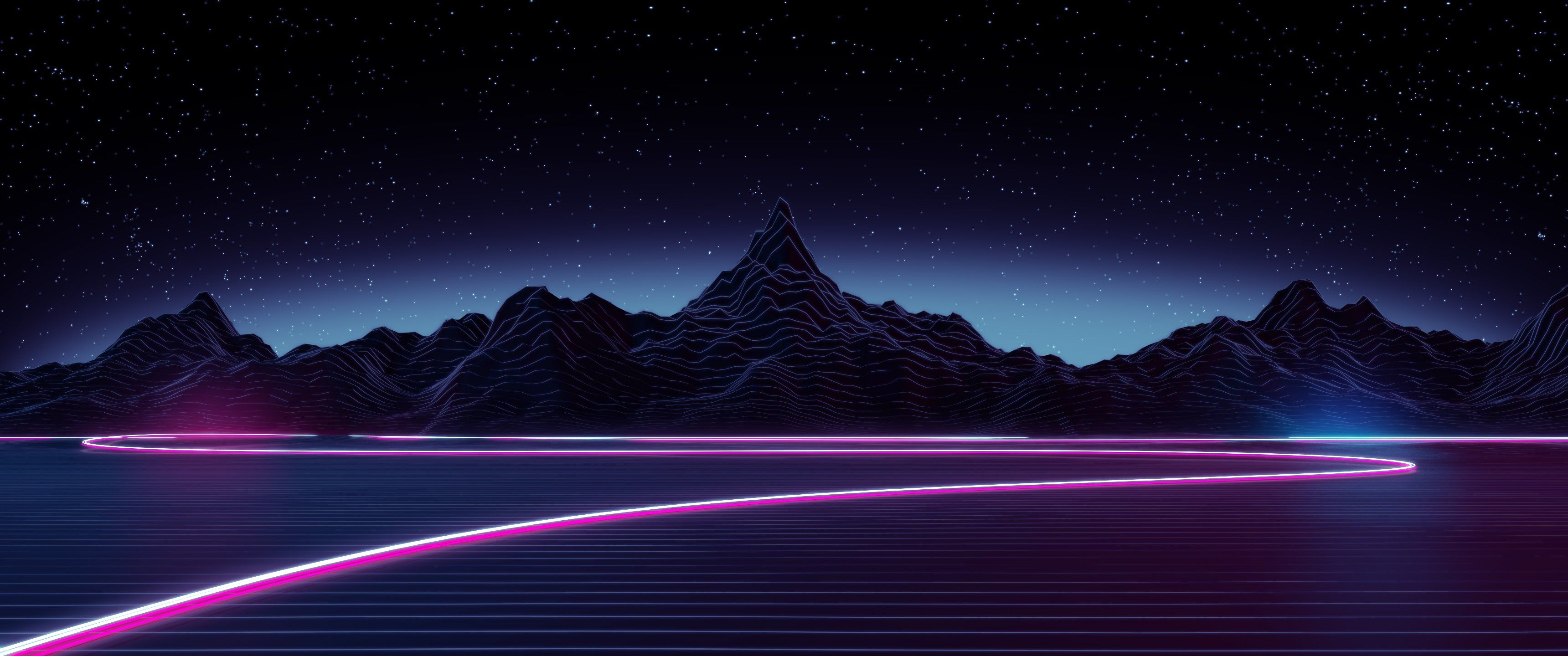 Cyberwave Purple Outrun Wallpapers