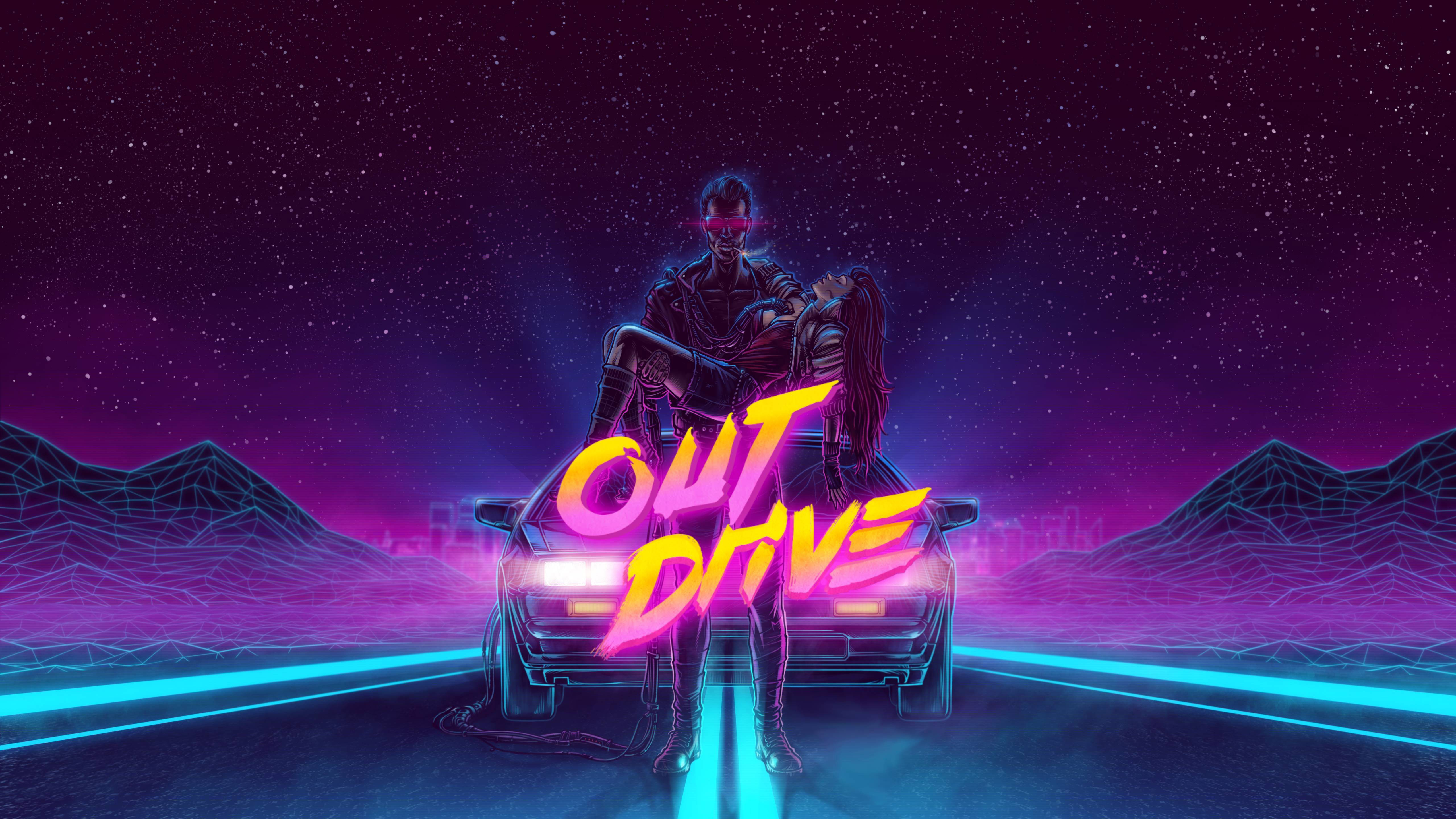 Cyberwave Purple Outrun Wallpapers