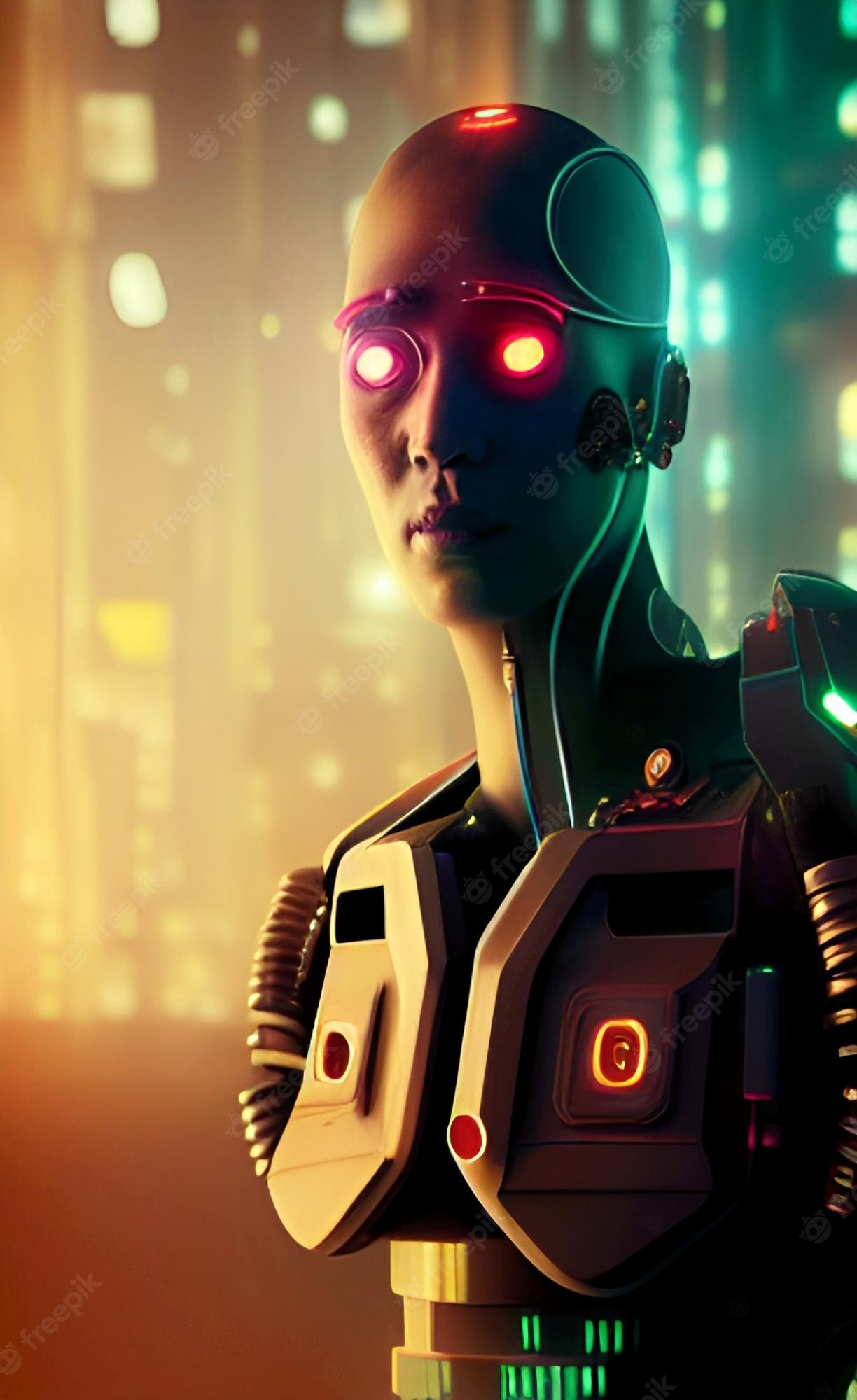 Cyborg 4K Female Fly Wallpapers