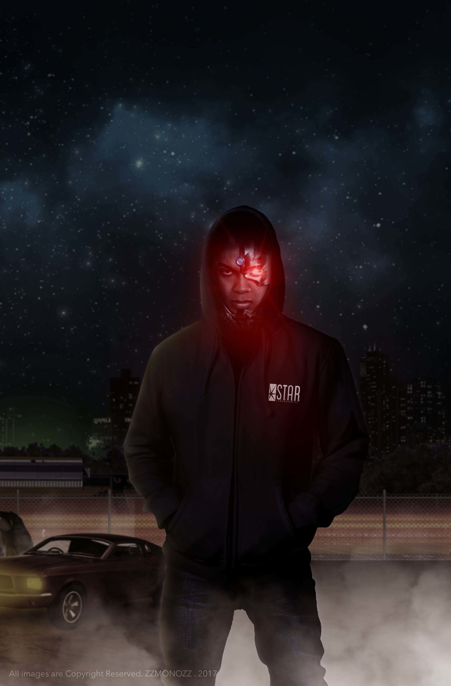 Cyborg In Hoodie Wallpapers