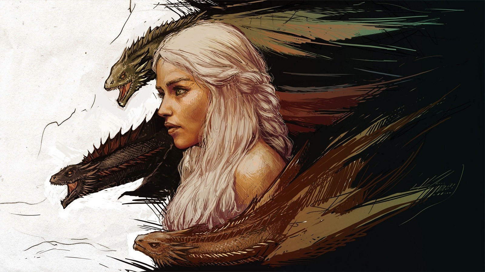 Daenerys And Drogon Art Wallpapers