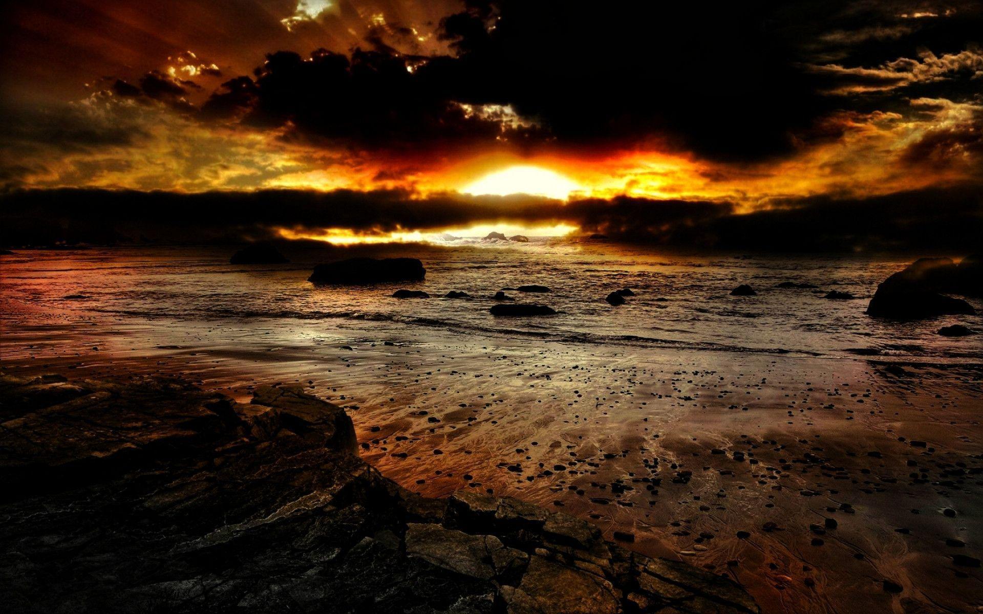 Dark Sunset Clouds Wallpapers