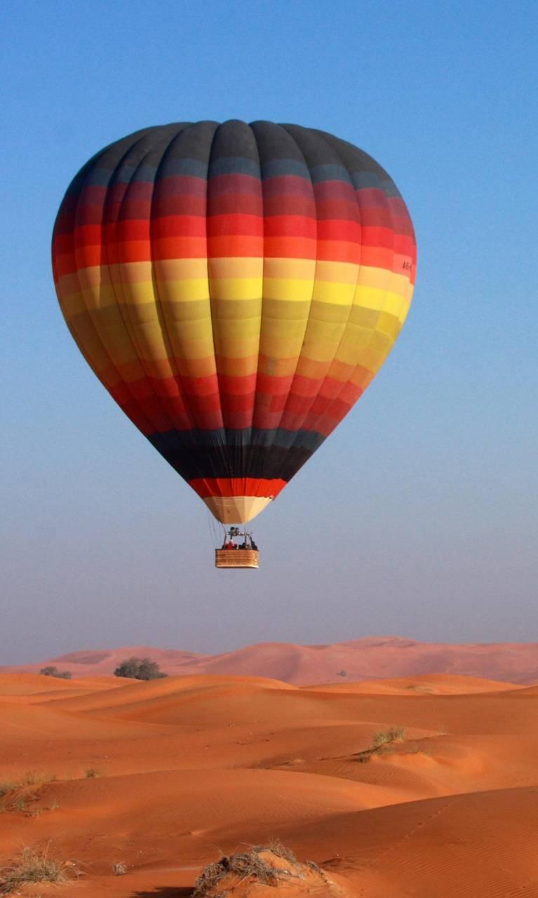 Desert Art And  Hot Air Balloon Wallpapers