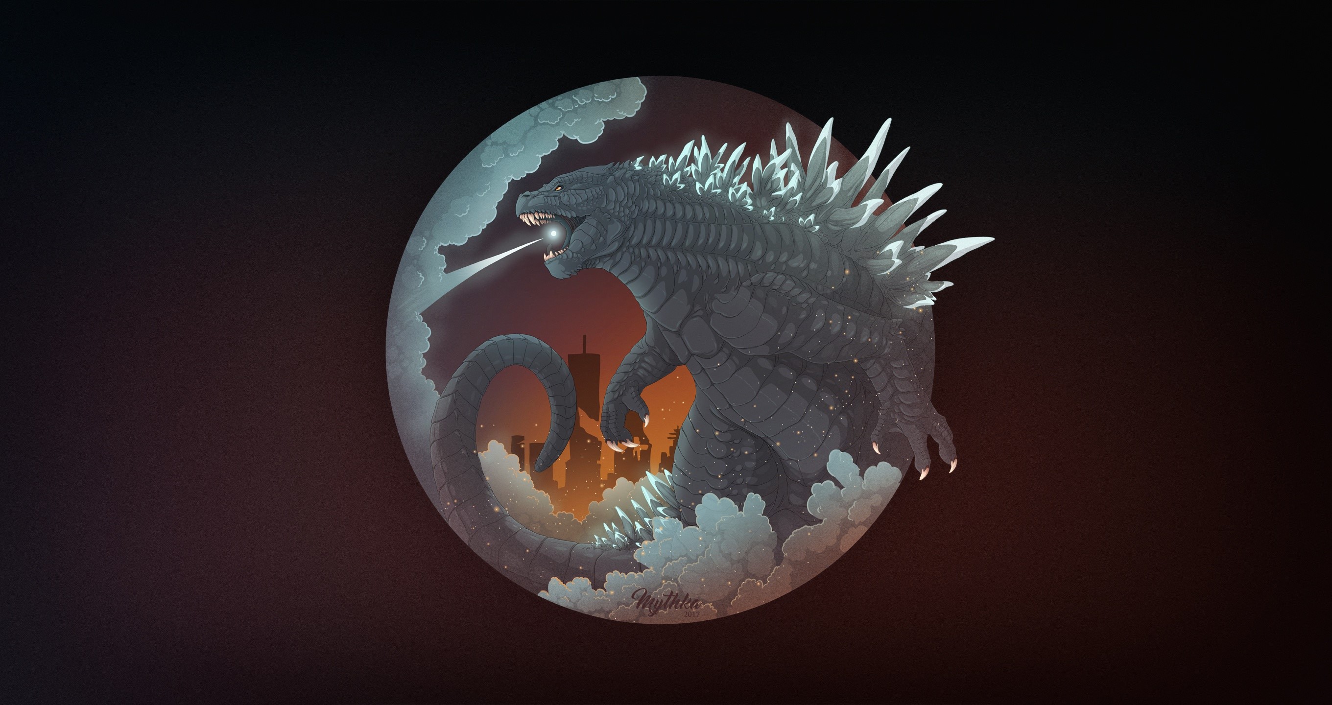 Digital Godzilla Concept Wallpapers
