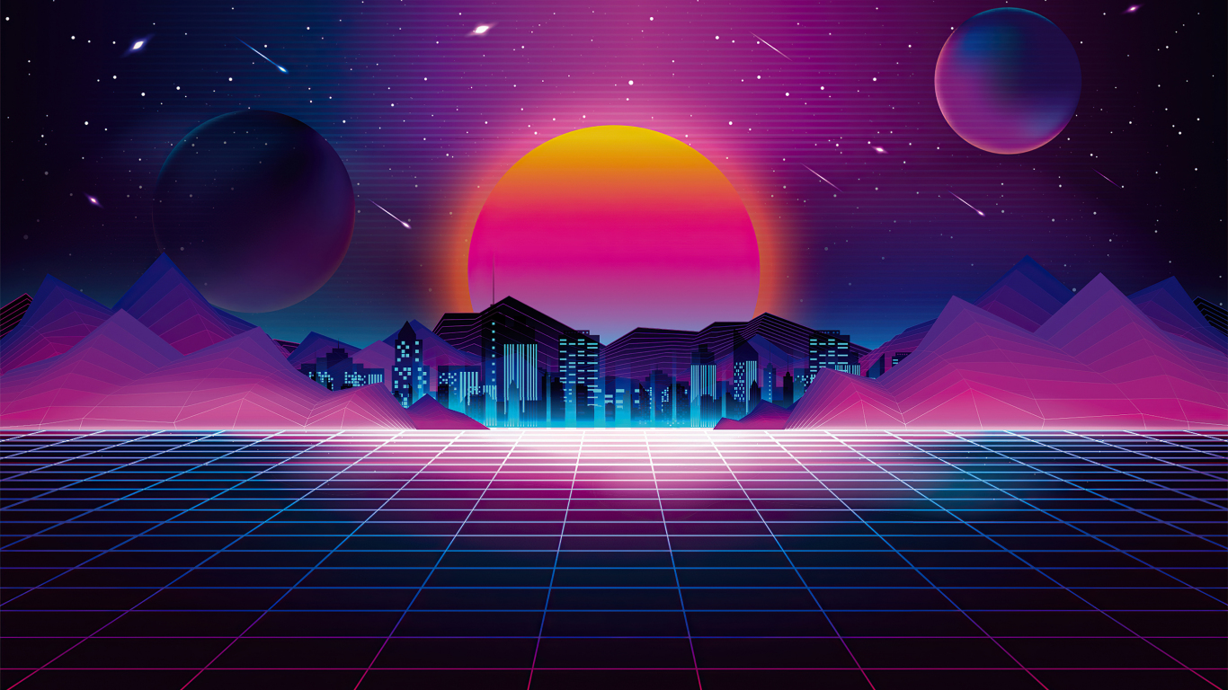 Digital Sunset Art Wallpapers