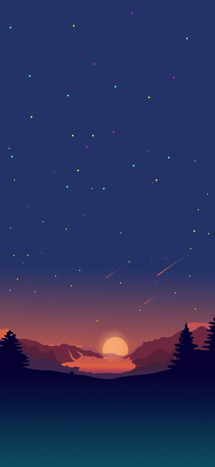 Digital Sunset Art Wallpapers