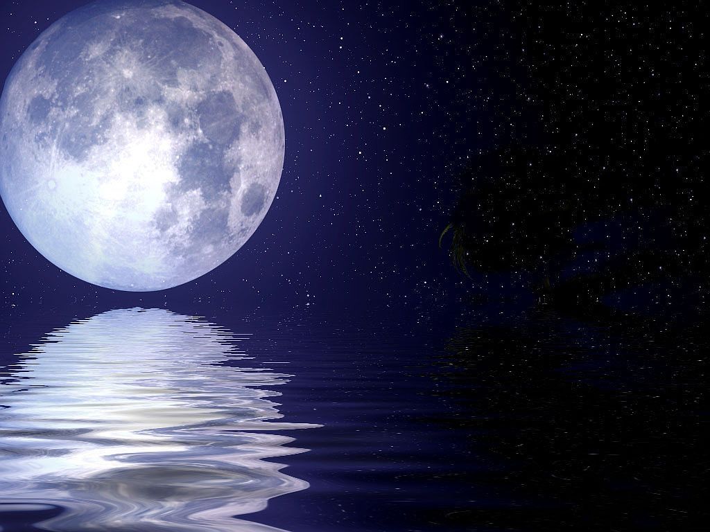 Distorted Moon Reflection Wallpapers