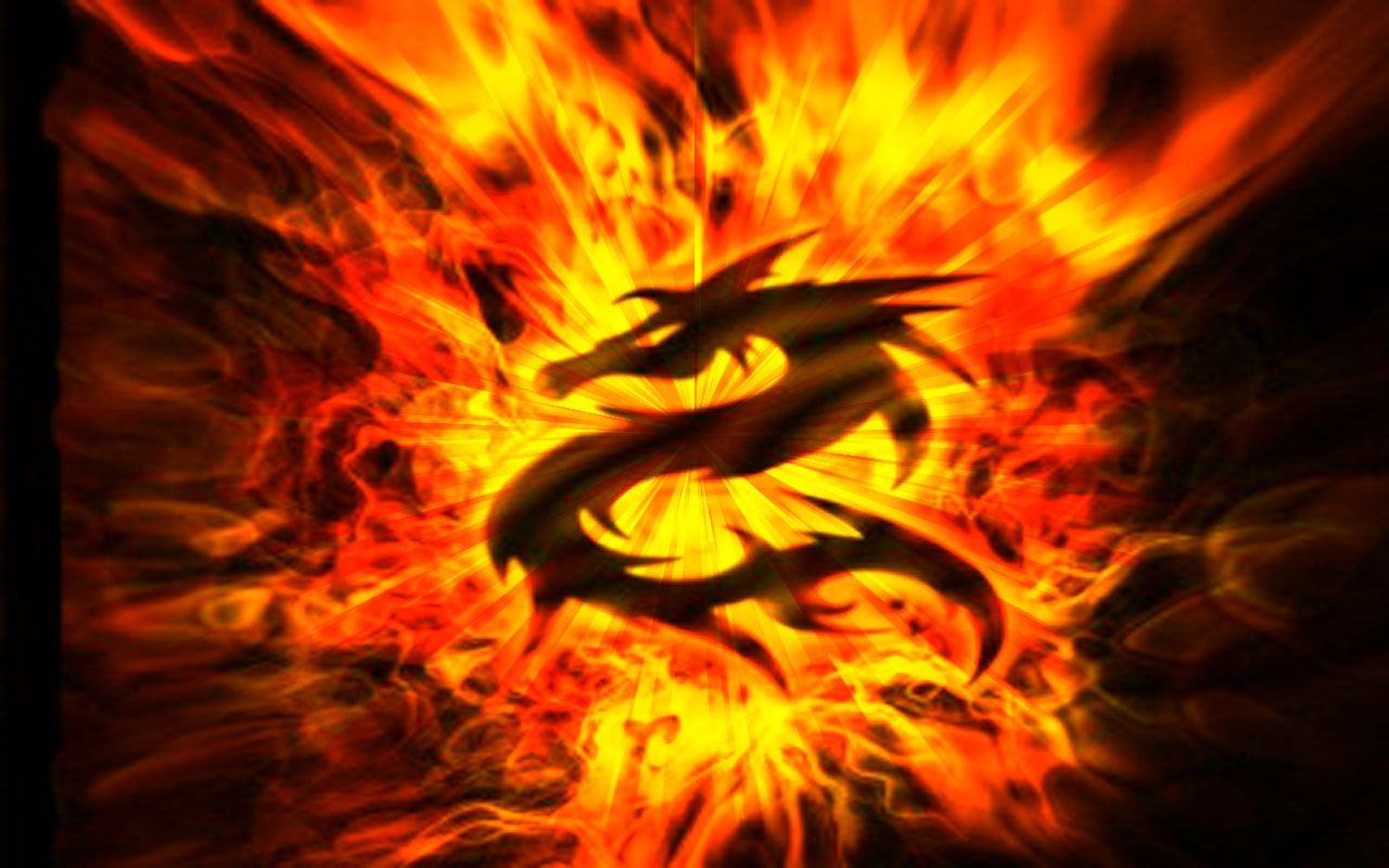 Dragon Burning Flames Wallpapers