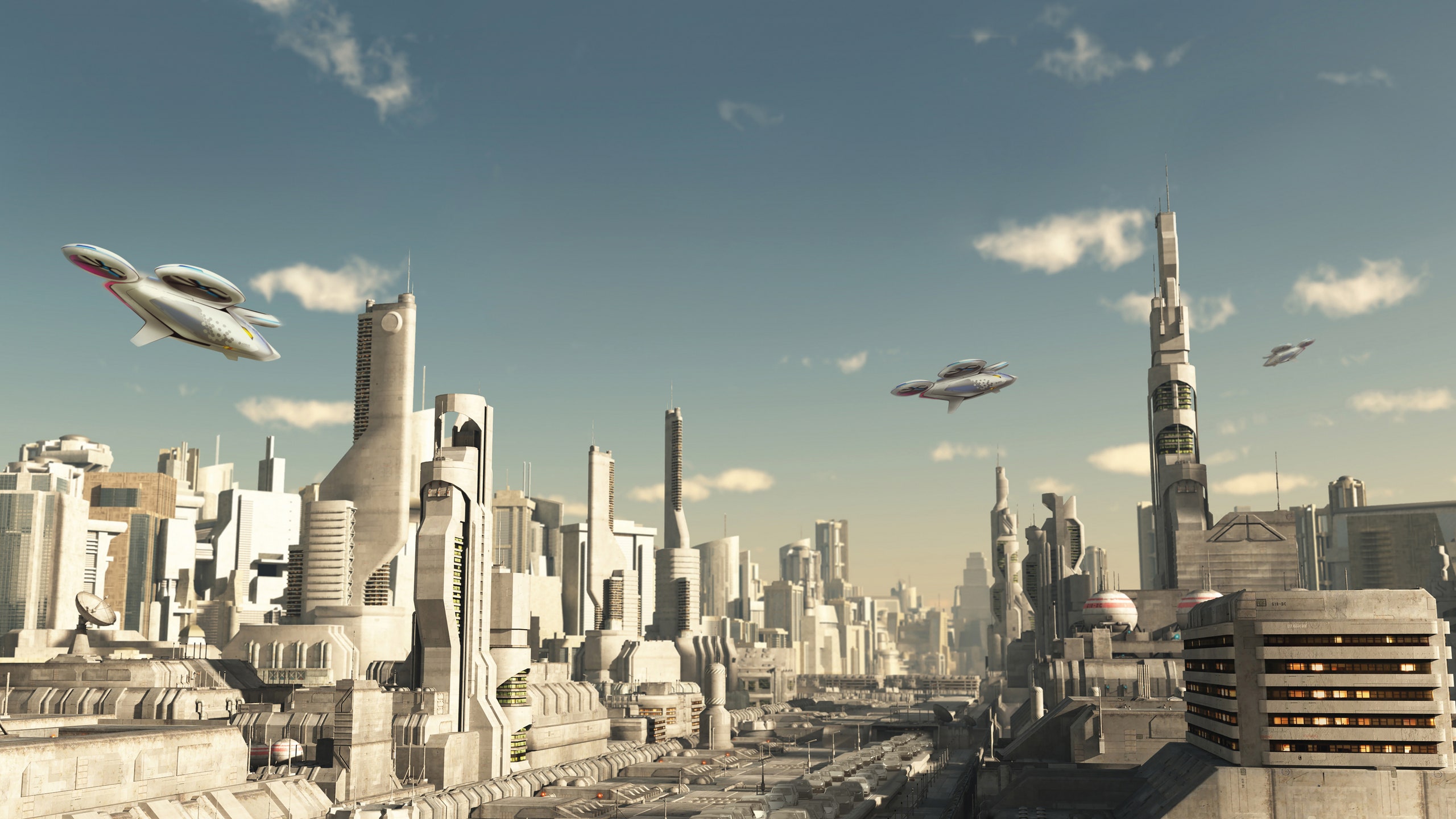 Driving To Future City Wallpapers