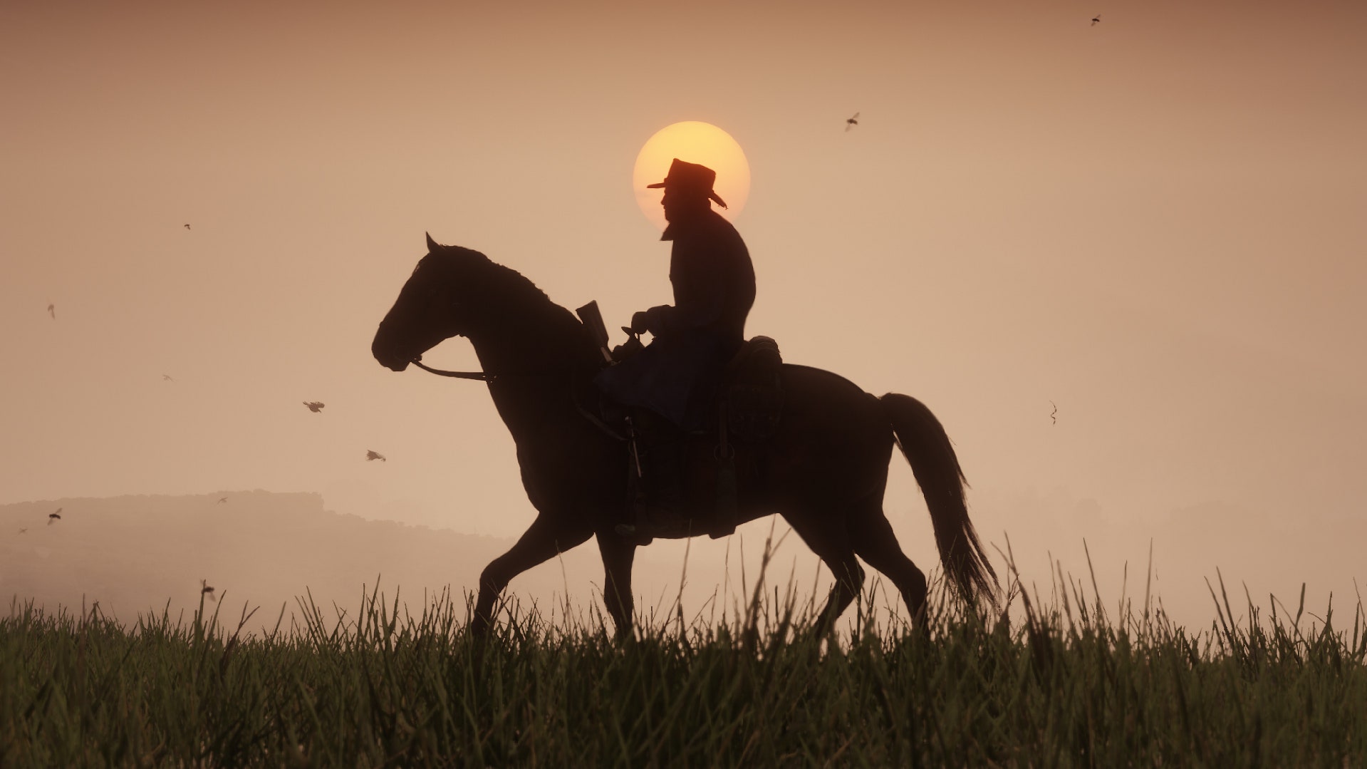 Evil Riding Horse In Sunset Wallpapers