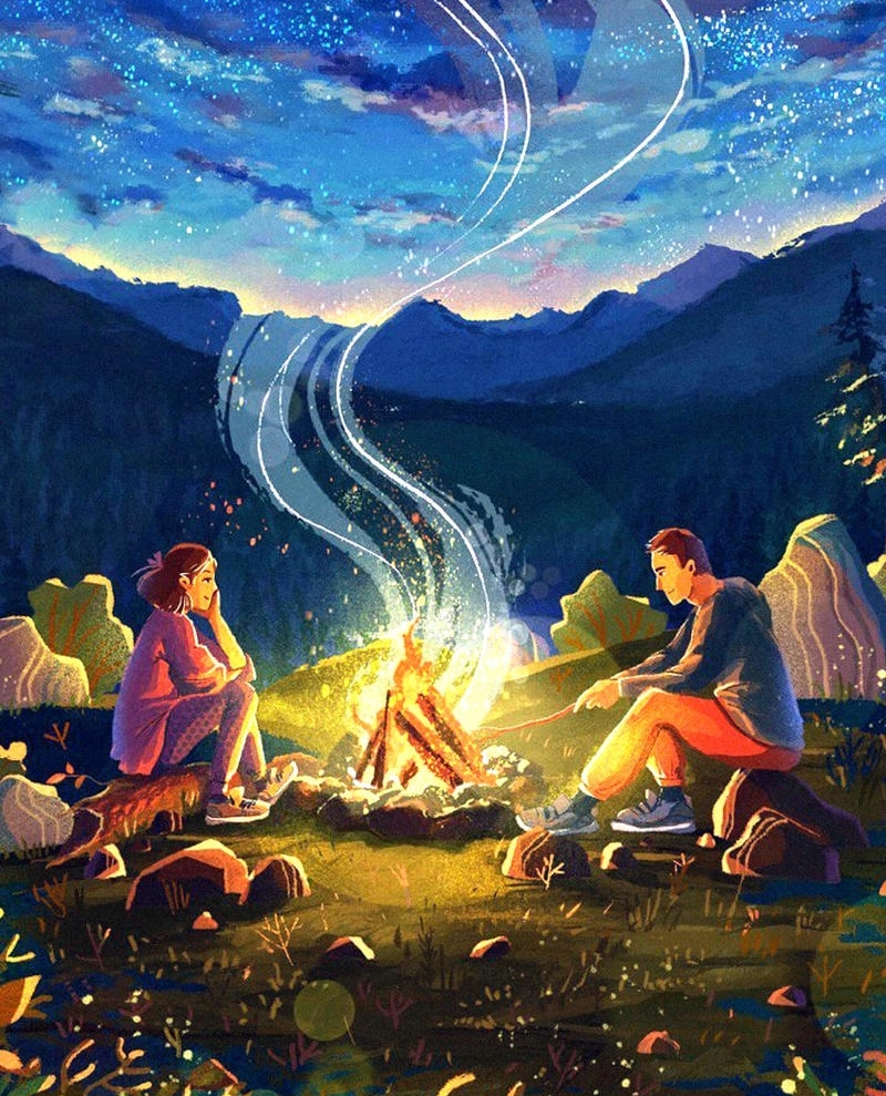 Fire Sunset Digital Art Wallpapers