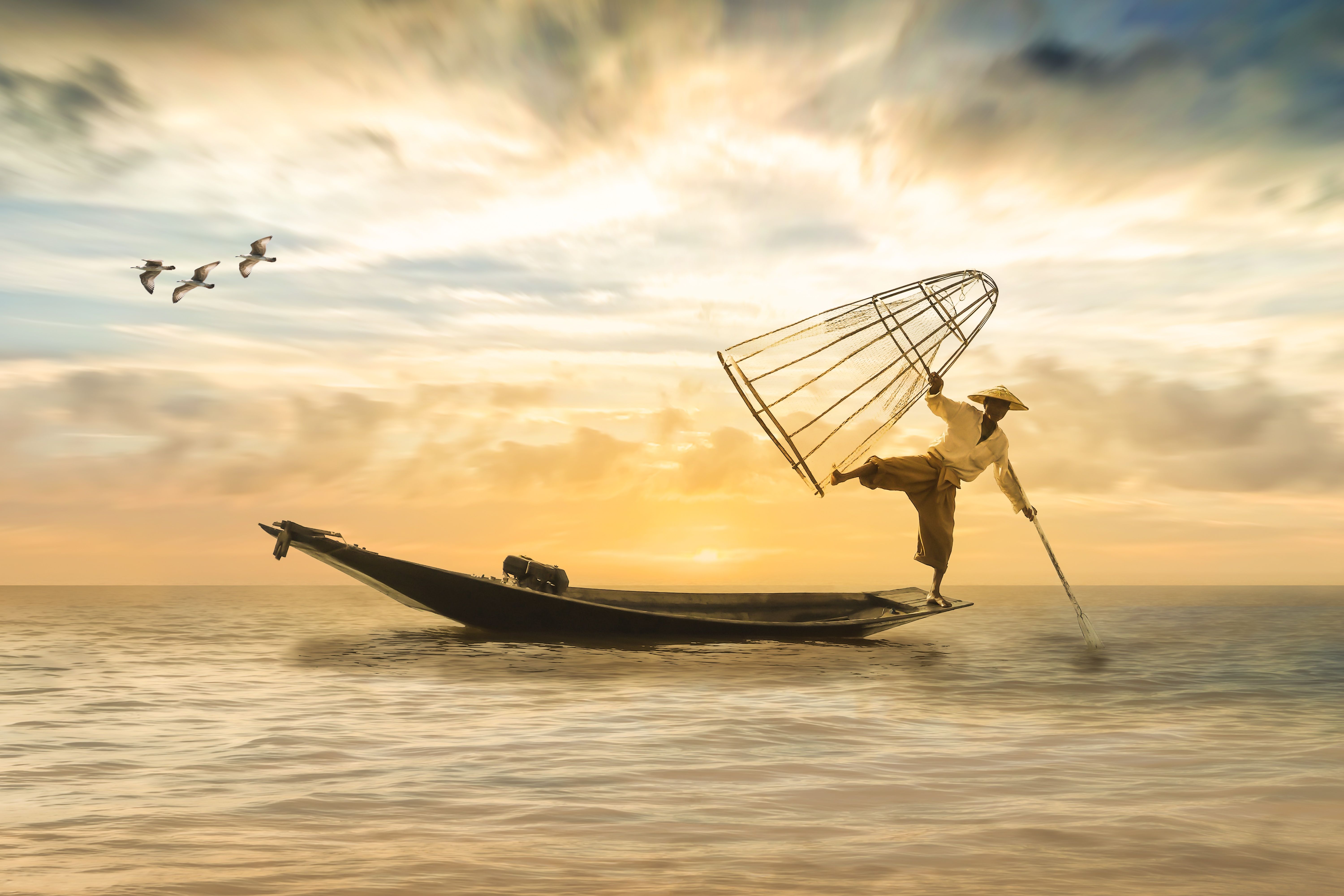 Fisherman Digital Art Wallpapers