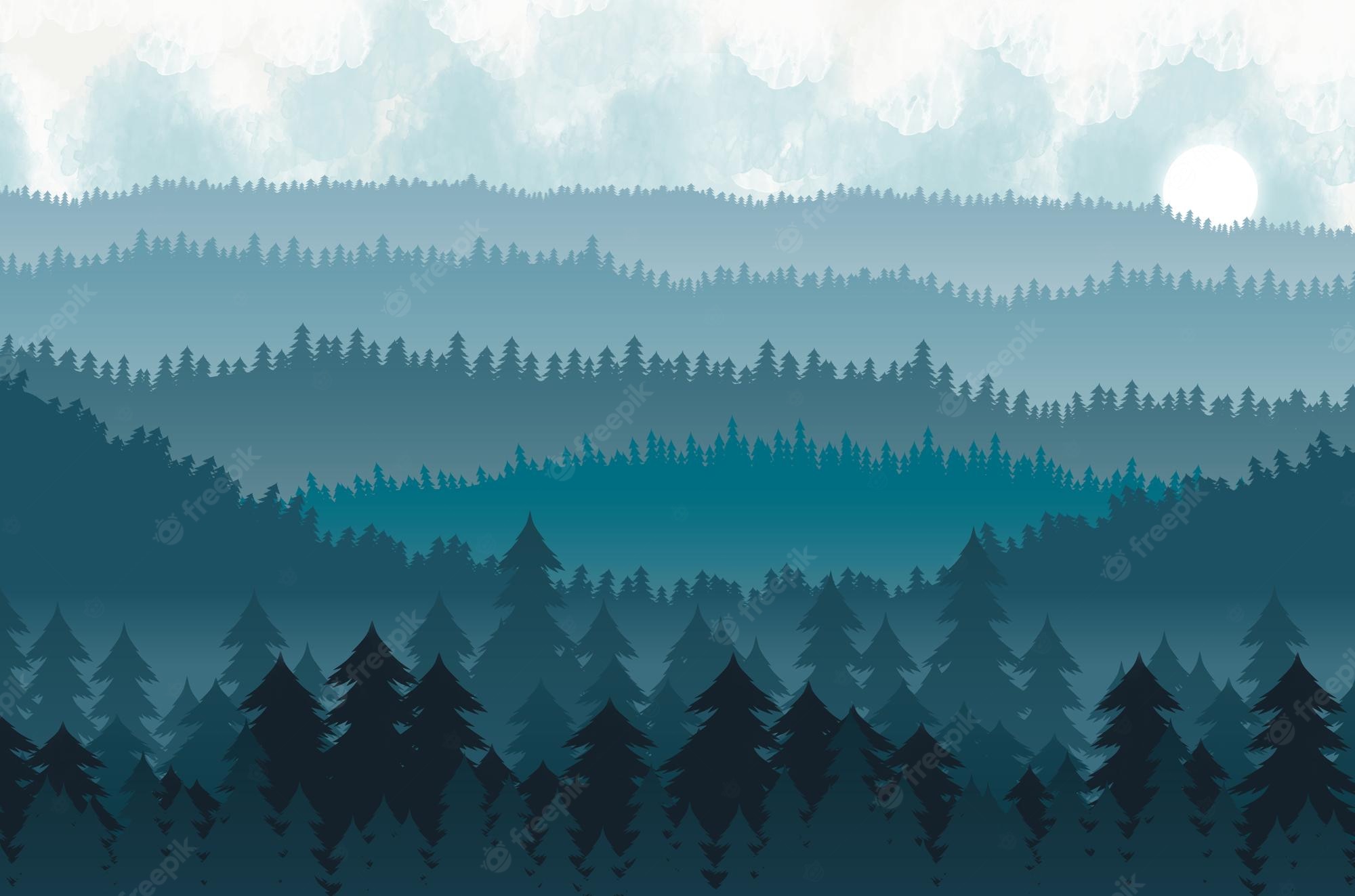 Forest Mountain Artistic Wallpapers