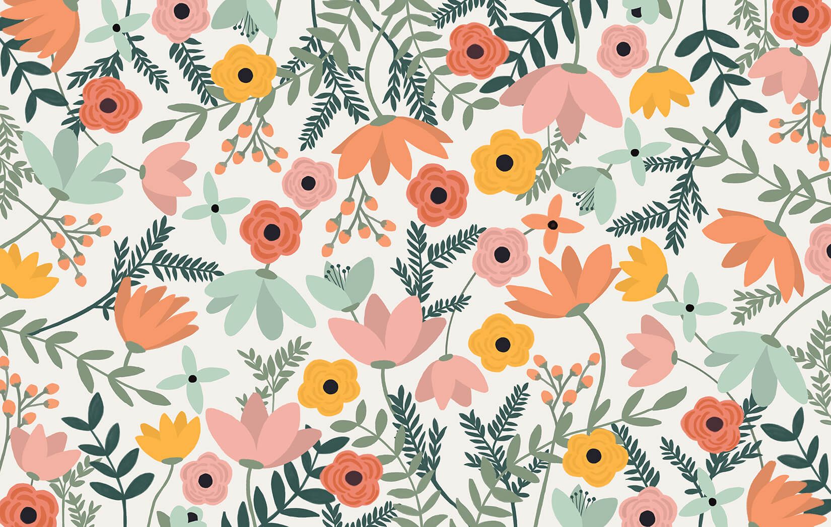 Fun Floral Artwork Wallpapers