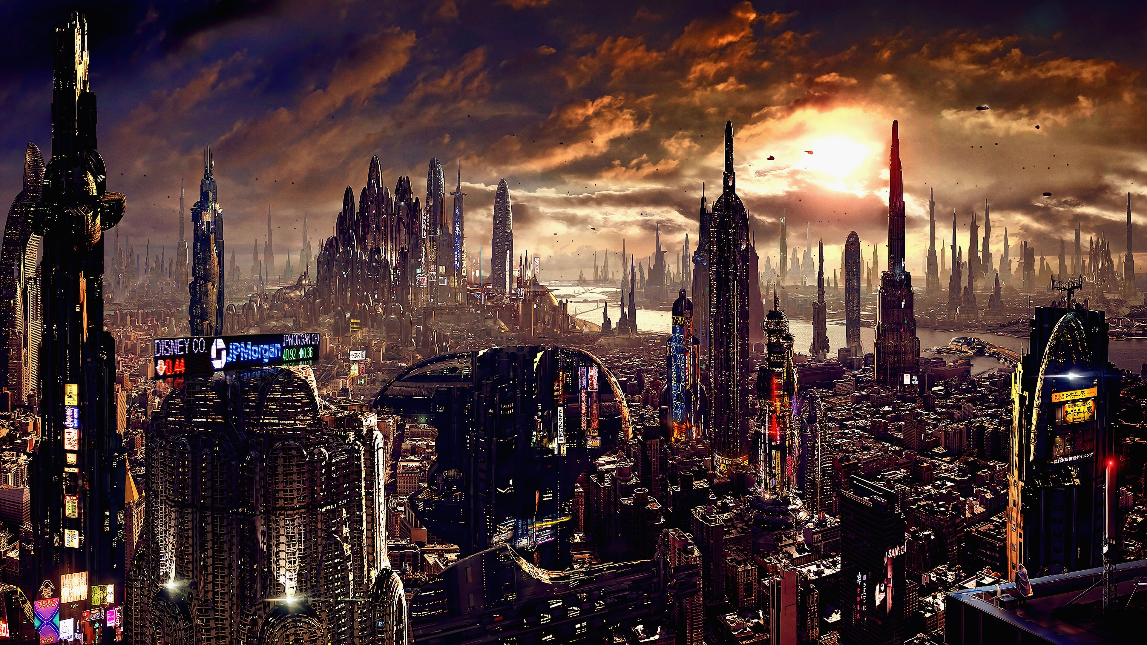 Futuristic 4K Cityscape Wallpapers