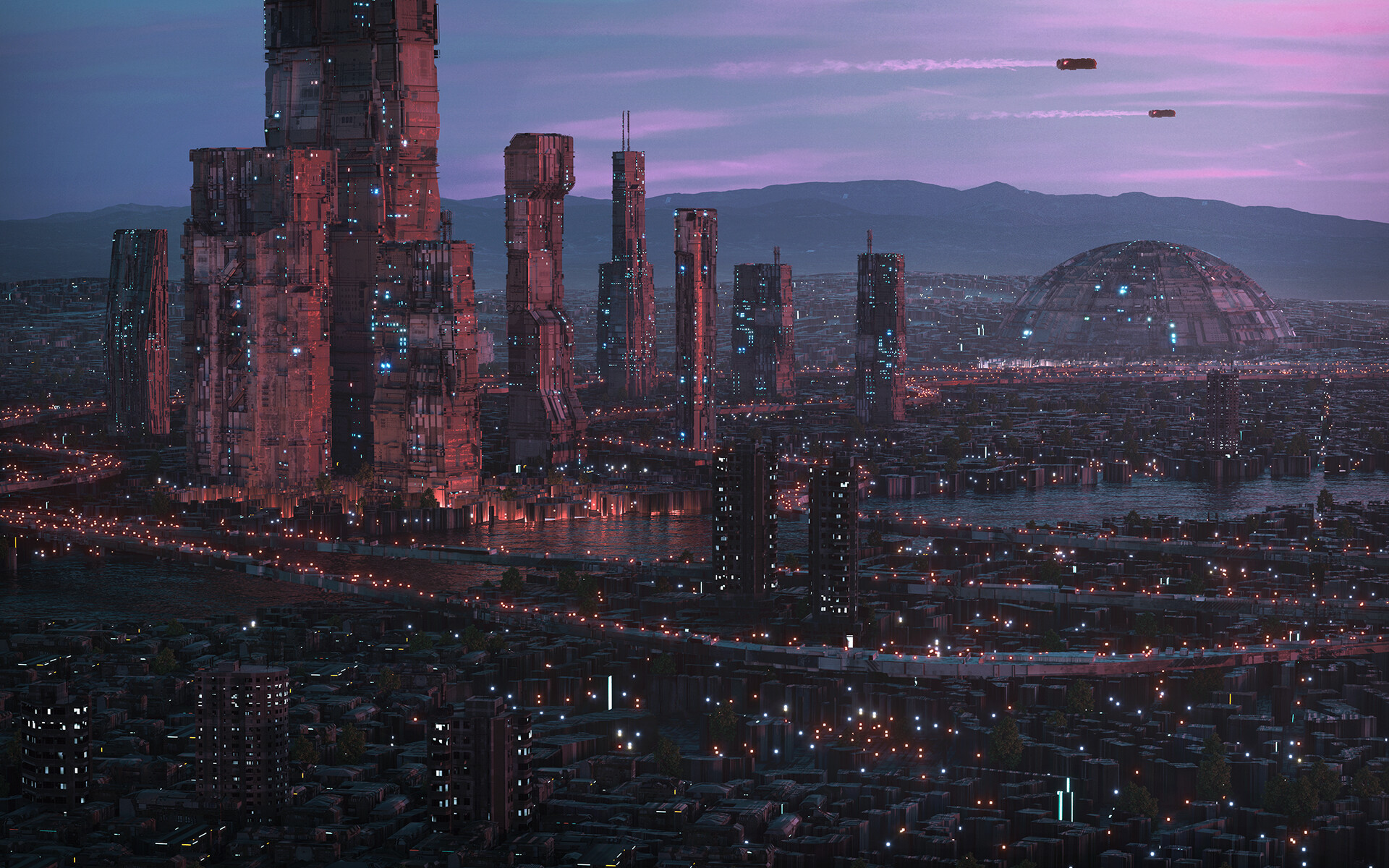 Futuristic 4K Cityscape Wallpapers