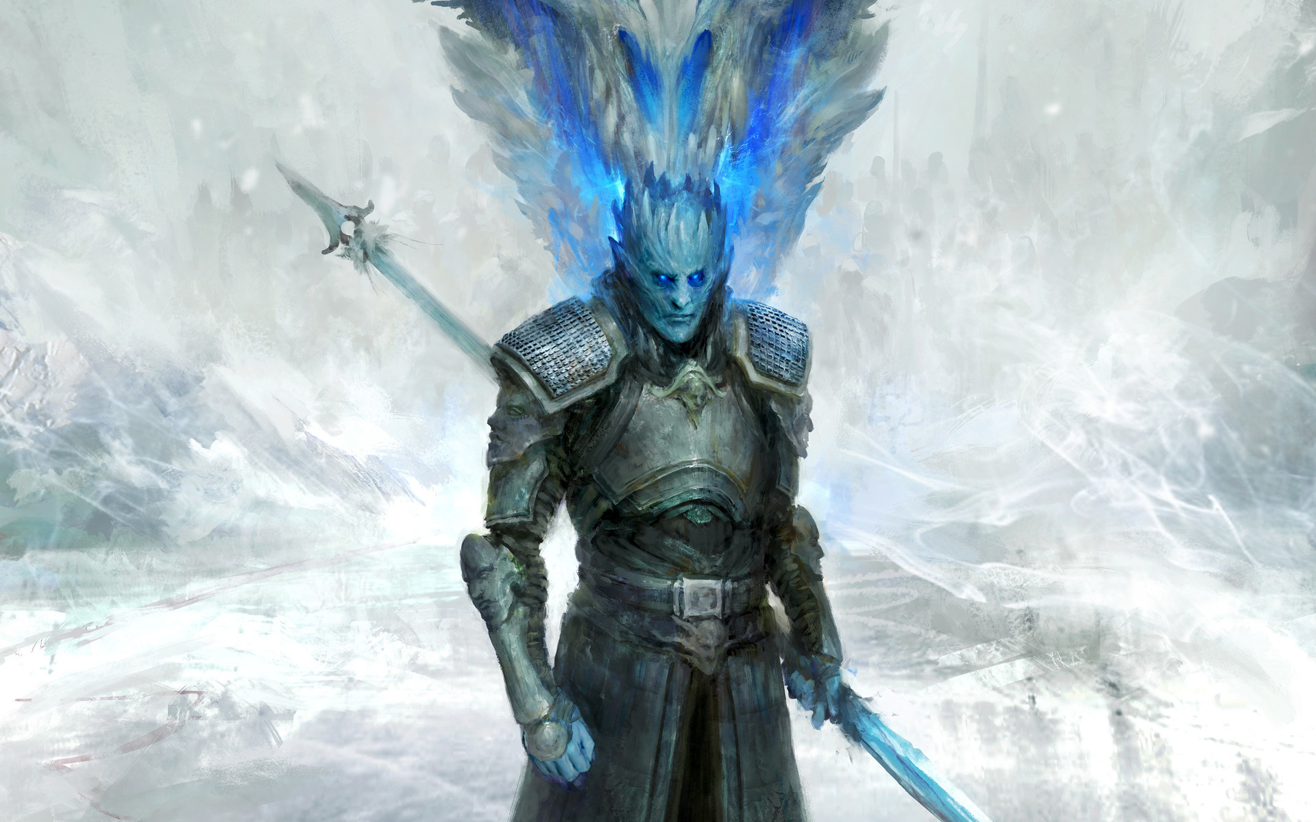 Game Of Thrones 7 White Walker And Ice Dragon Art Wallpapers