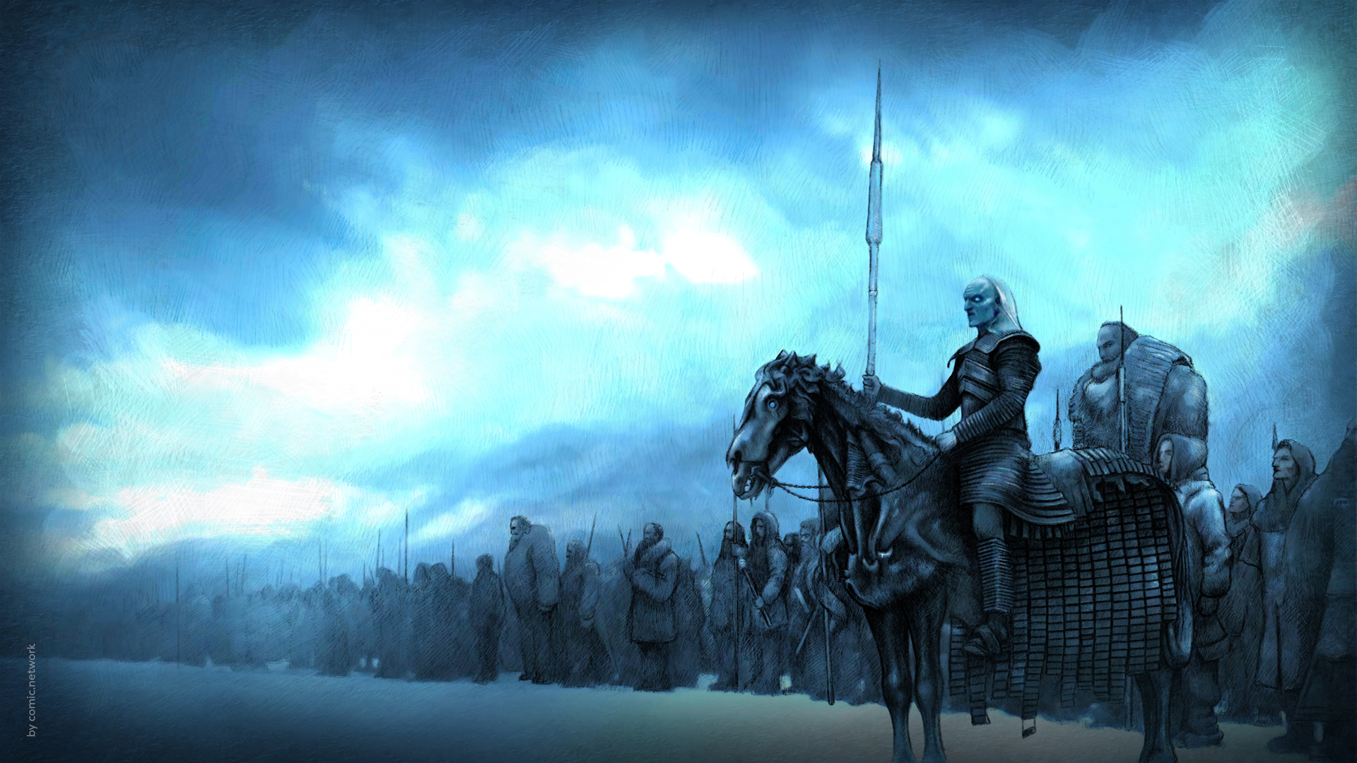 Game Of Thrones 7 White Walker And Ice Dragon Art Wallpapers