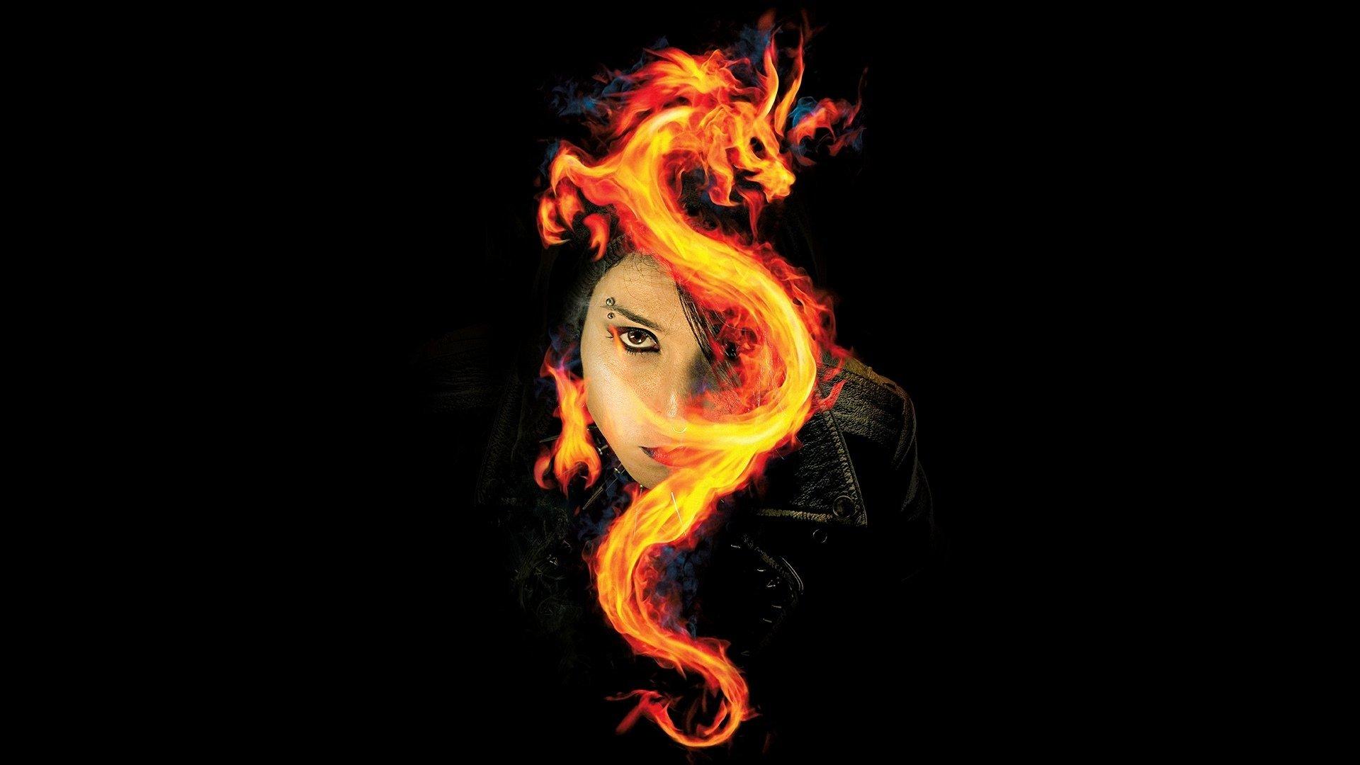 Girl In Flame Wallpapers