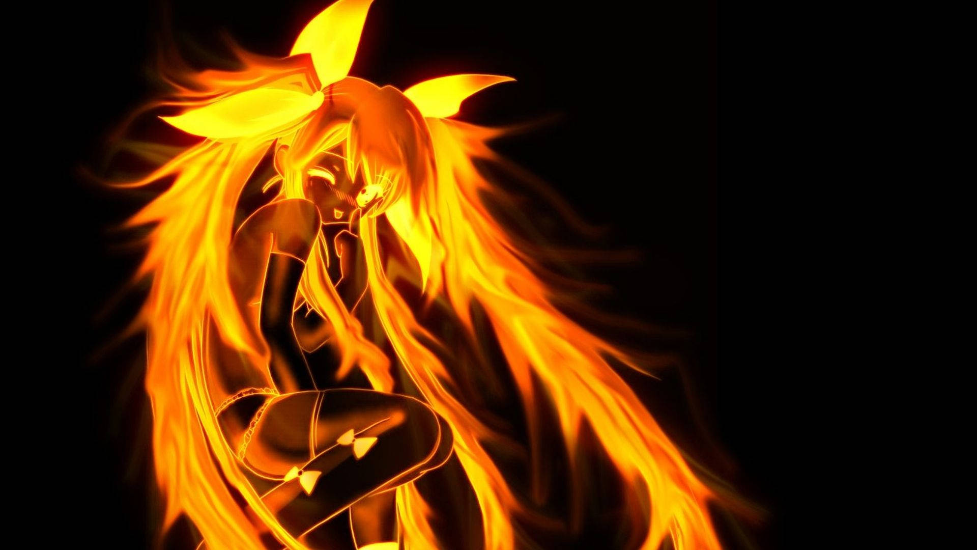 Girl In Flame Wallpapers