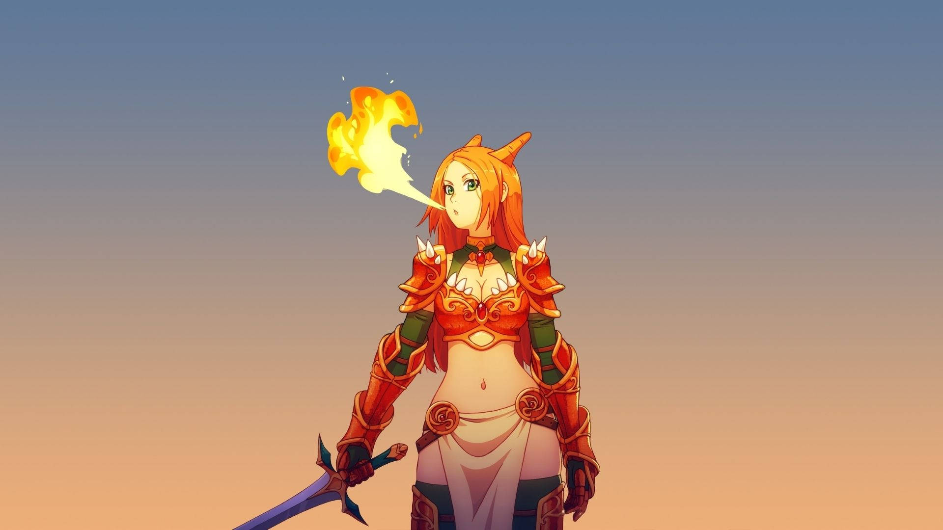 Girl In Flame Wallpapers