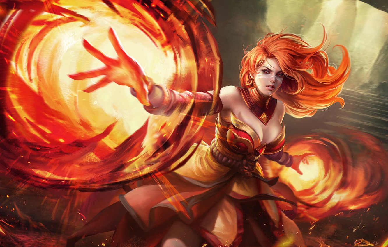 Girl In Flame Wallpapers