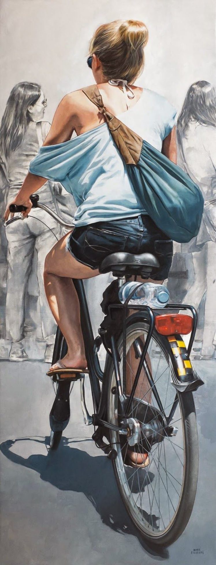 Girl On Bike Artwork Wallpapers