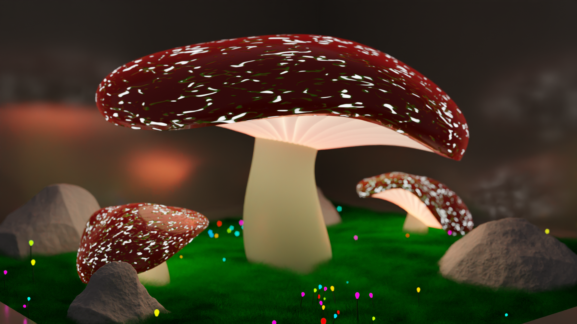 Glowing Mushroom Hd Wallpapers