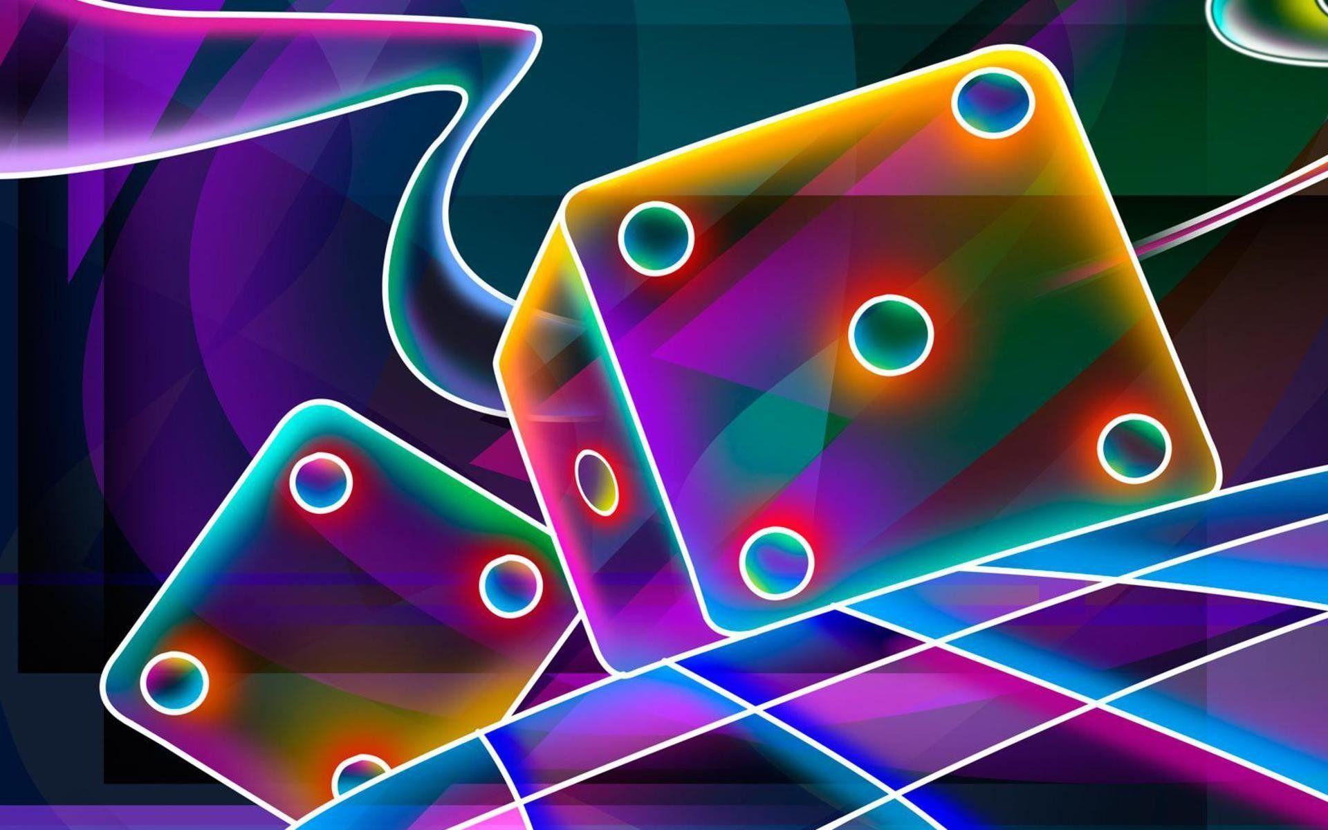 Glowing Triangle Pattern Wallpapers