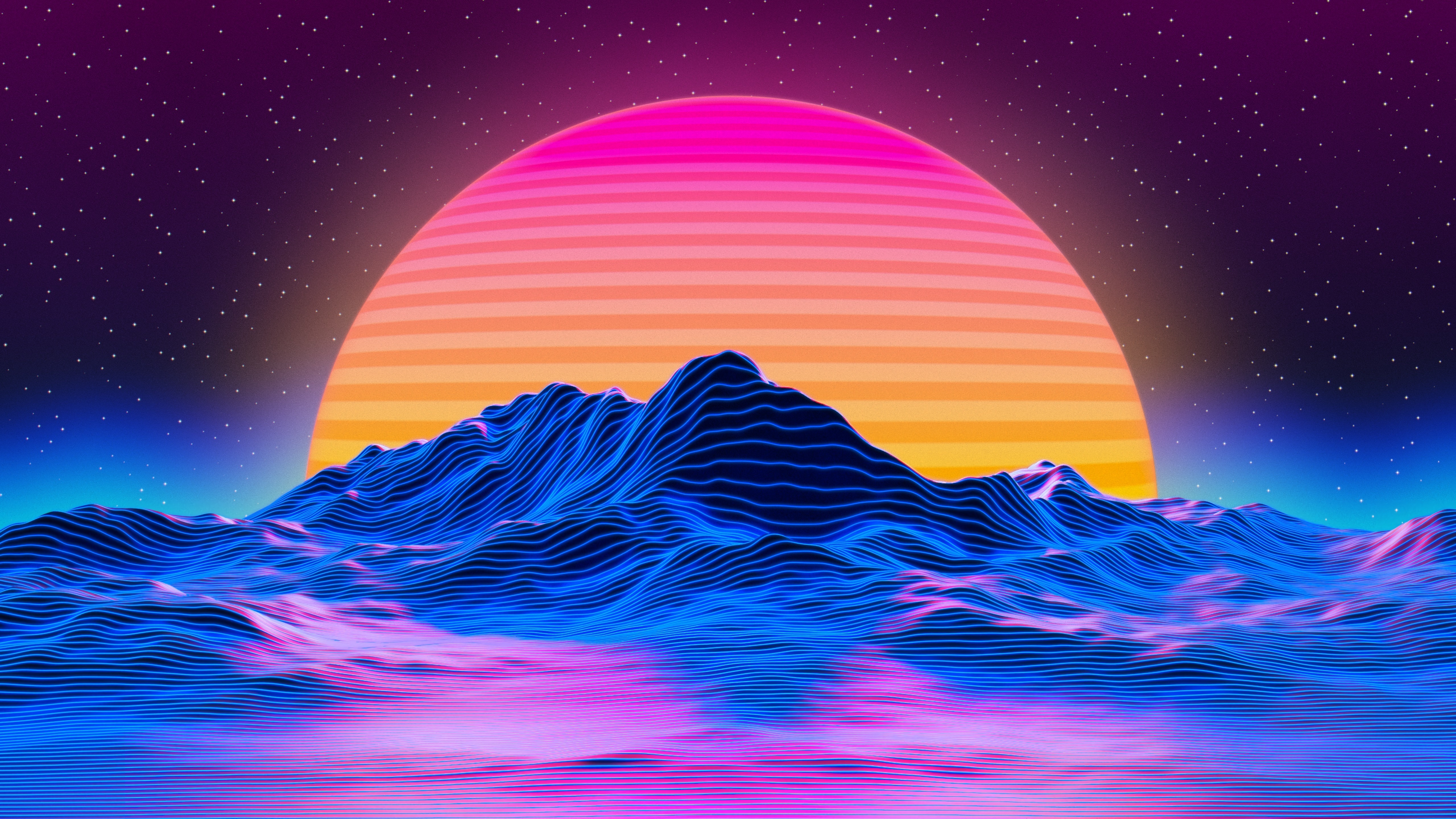 Gradient Sunset 5K Wallpapers