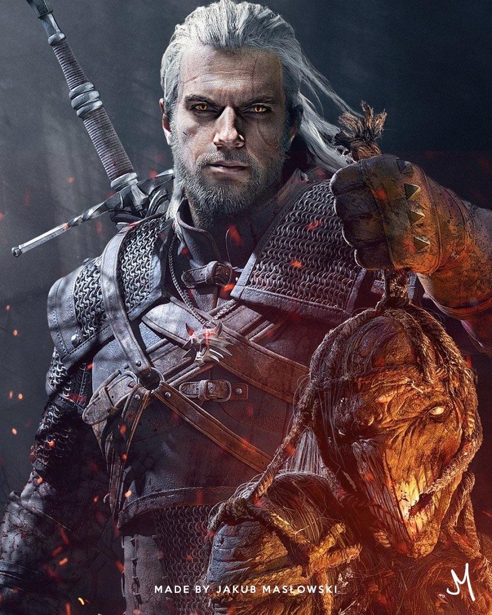 Henry Cavill As Geralt Of Rivia Fan Art Wallpapers