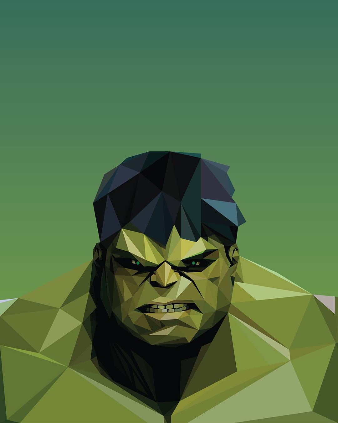 Hulk Low Poly Minimalistic Wallpapers