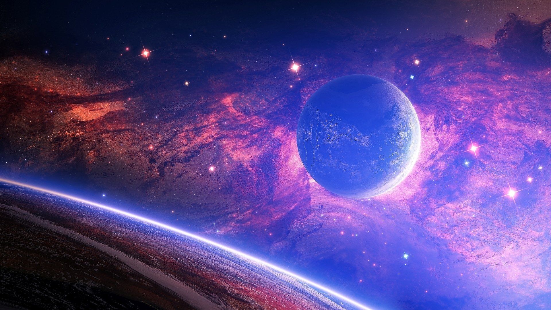 Human Galaxy Planets Wallpapers