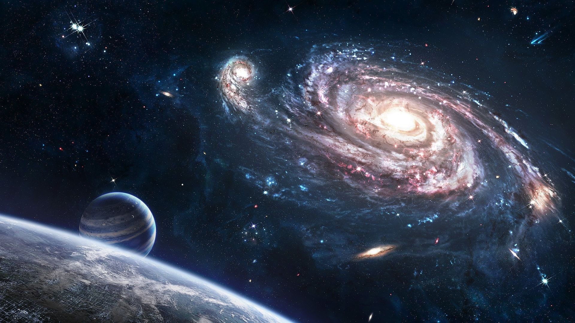 Human Galaxy Planets Wallpapers