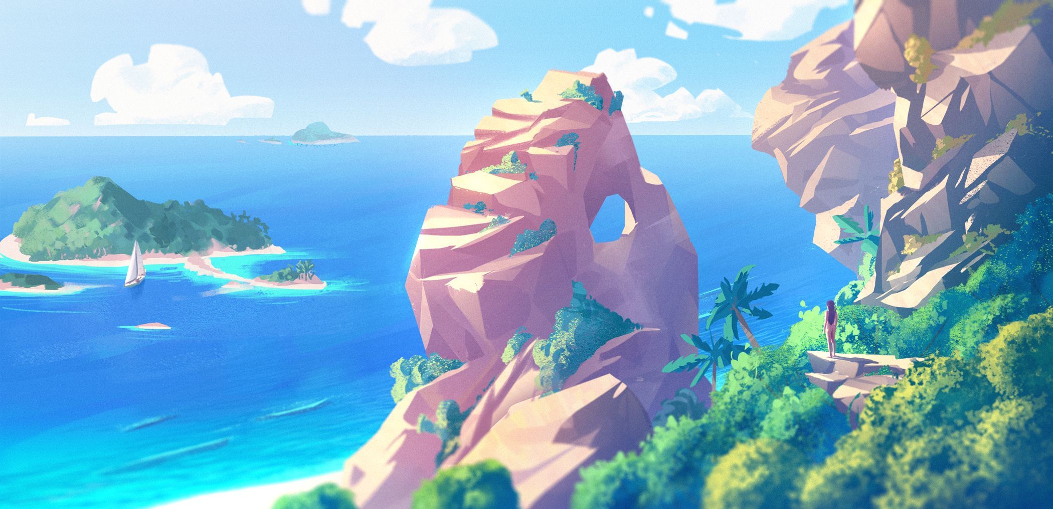 Island Illustration Wallpapers