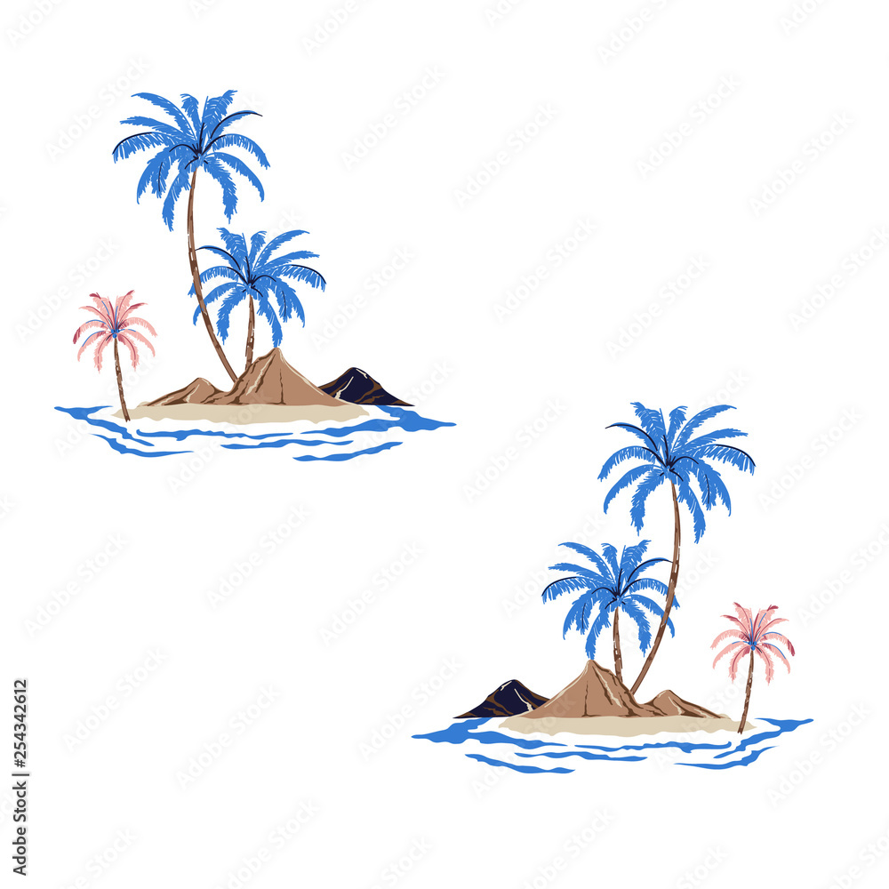 Island Illustration Wallpapers