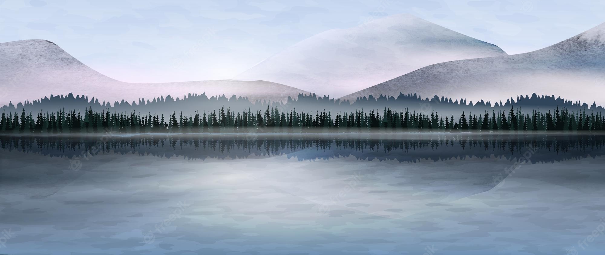 Lake Blue Landscape Artistic Wallpapers